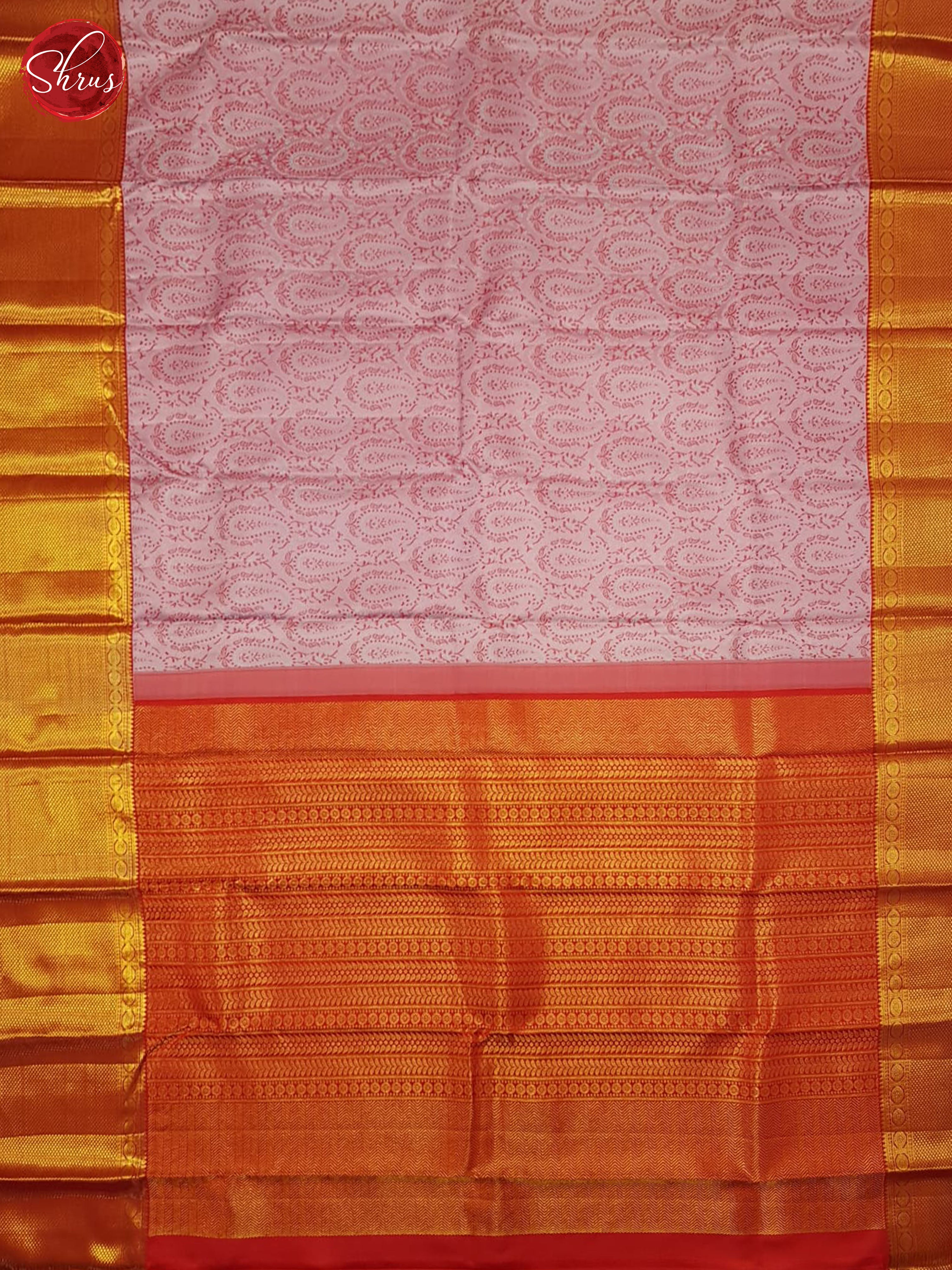 Pink And Red-Kanchipuram Silk saree - Shop on ShrusEternity.com