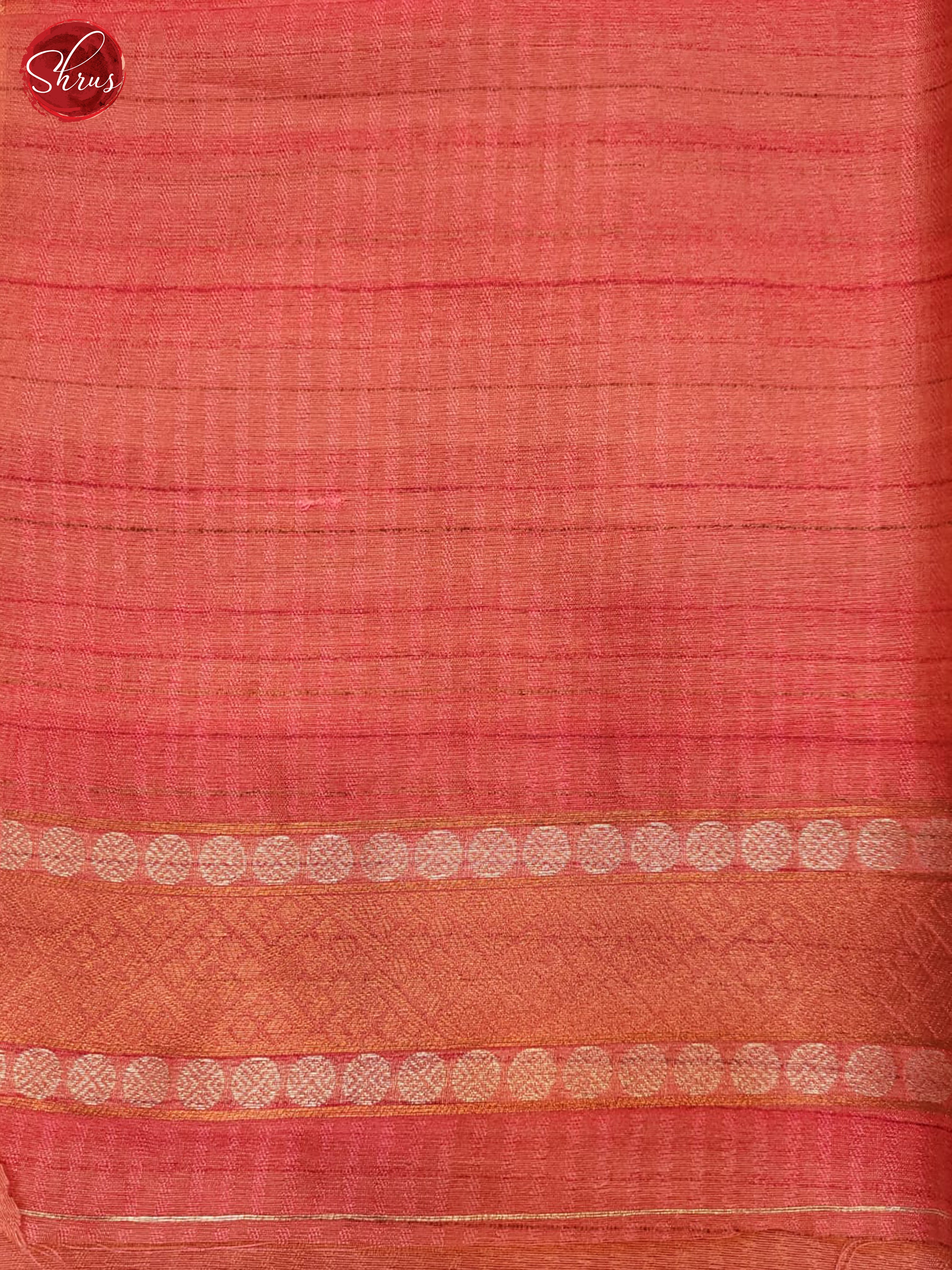 Peachish Pink (Single Tone)- Semi Tussar Saree - Shop on ShrusEternity.com