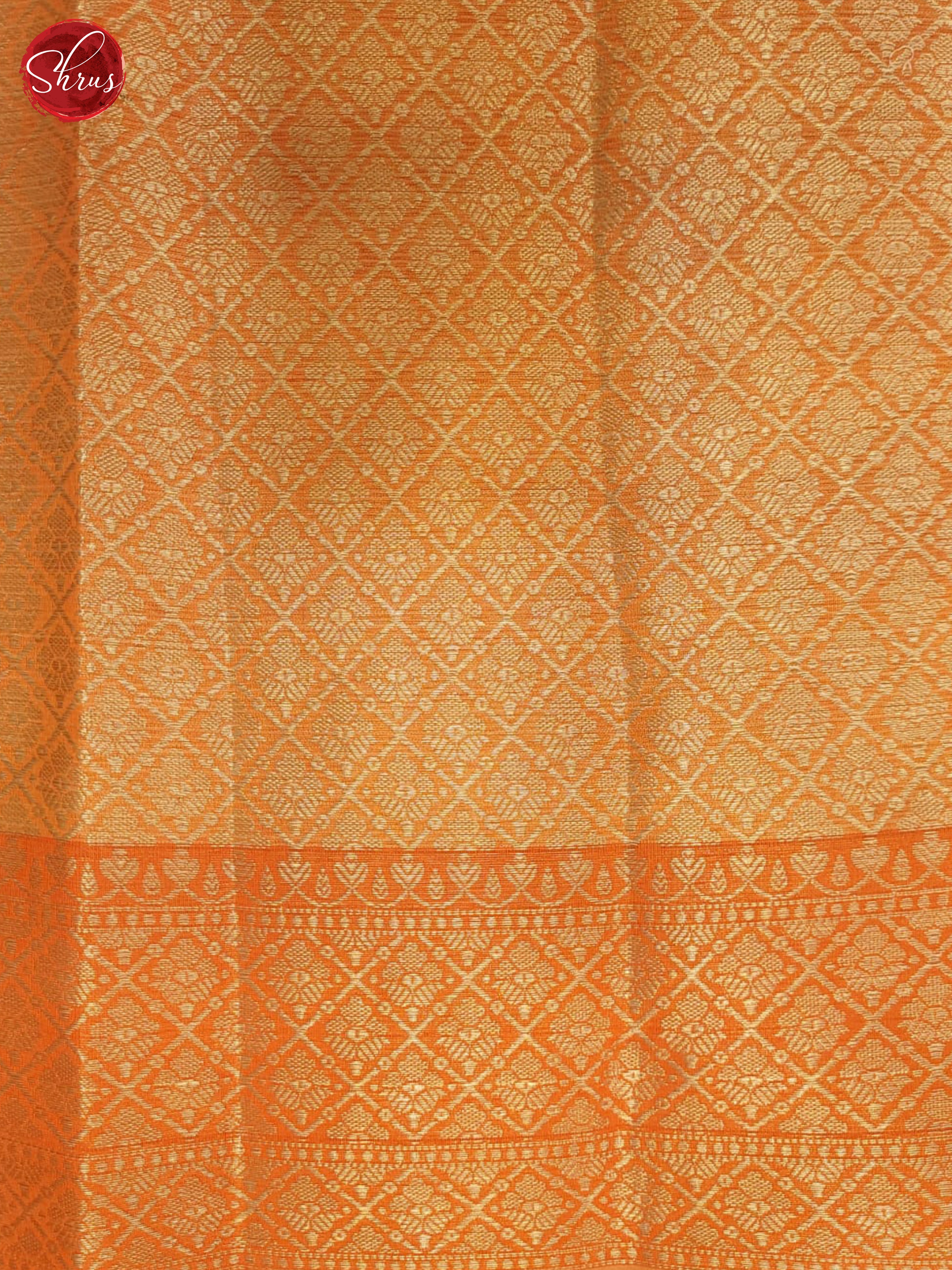 Light Green & Orange- Semi tissue Saree - Shop on ShrusEternity.com