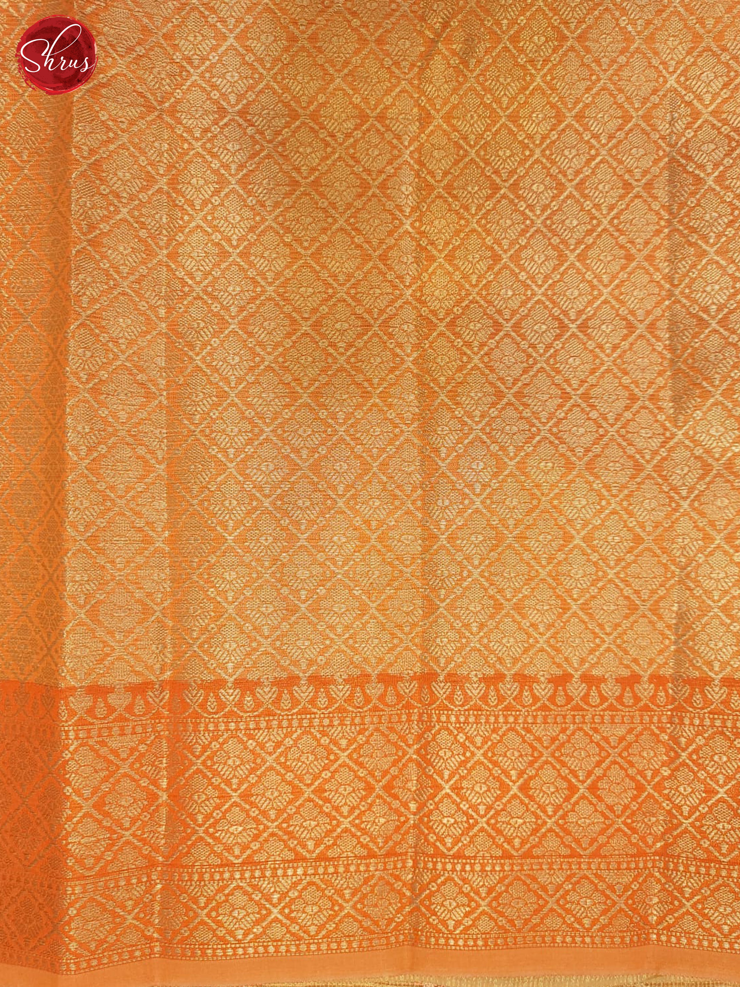 Gold & Orange  - Semi tissue Saree - Shop on ShrusEternity.com