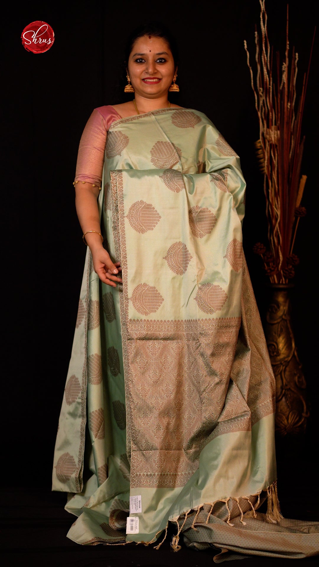 Grey(Single Tone) - Semi Softsilk Saree - Shop on ShrusEternity.com