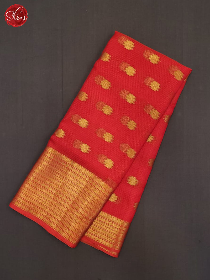 Red(Single Tone)- Semi Kota Saree - Shop on ShrusEternity.com