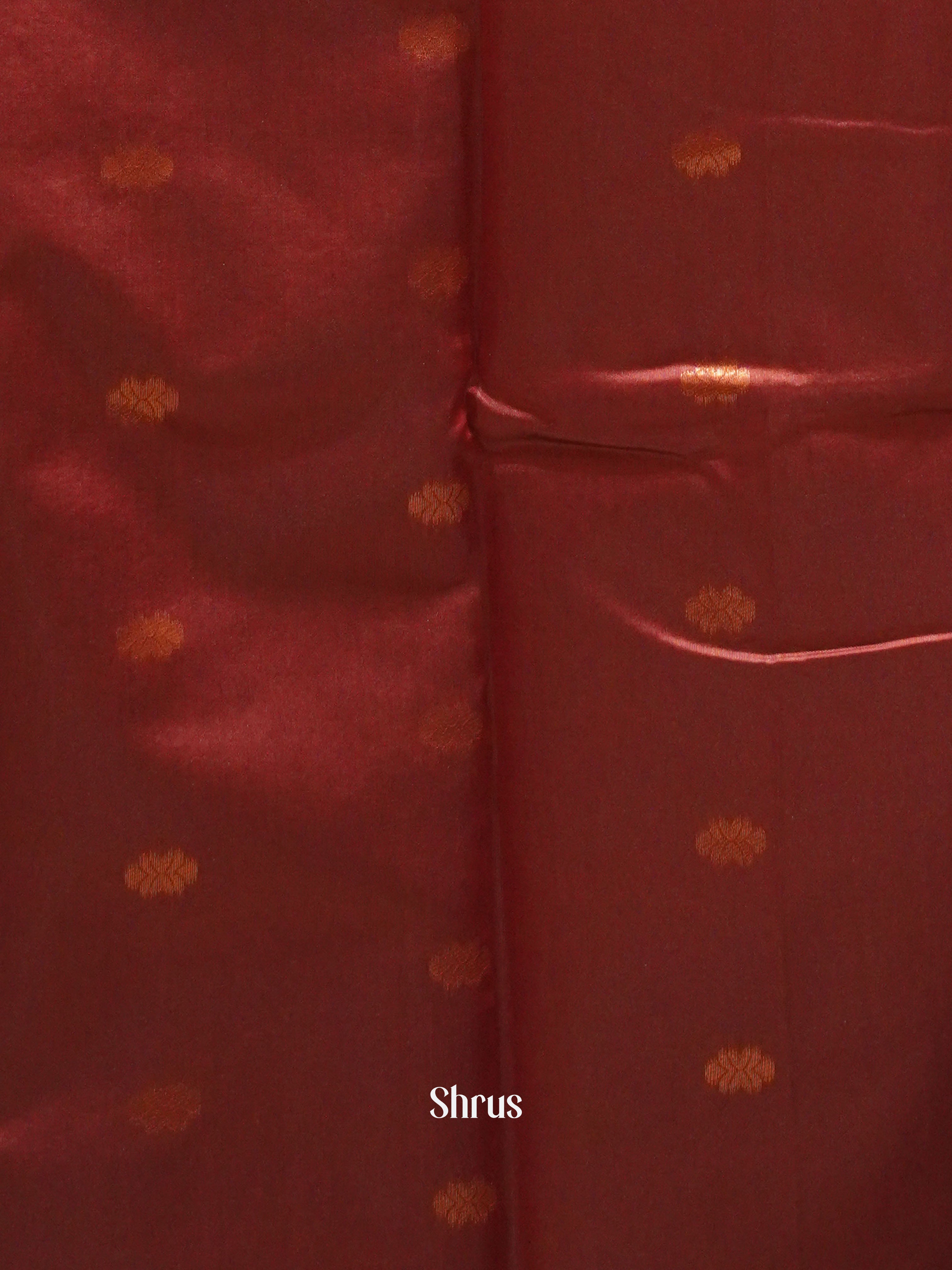 Navy Blue & Maroon - Semi Softsilk Saree