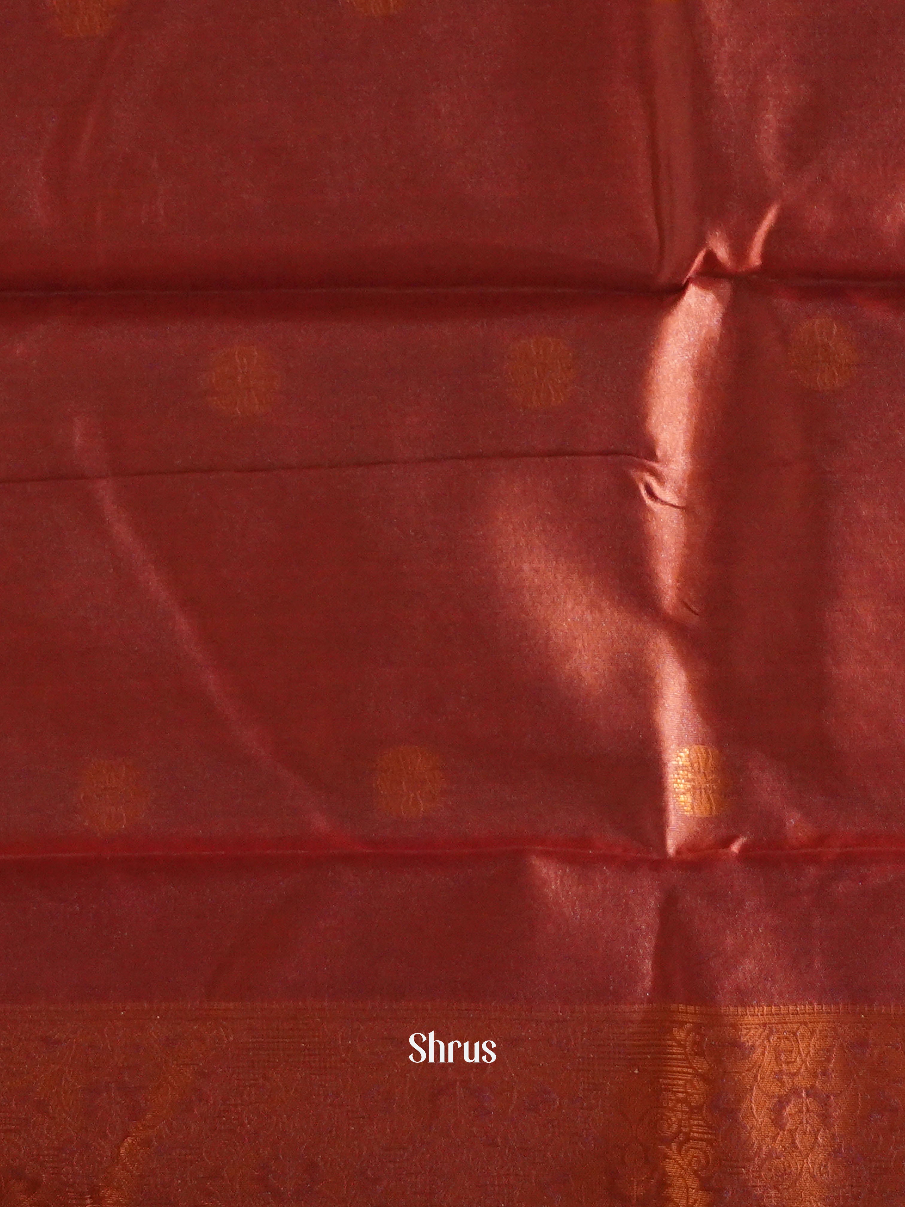 Navy Blue & Maroon - Semi Softsilk Saree