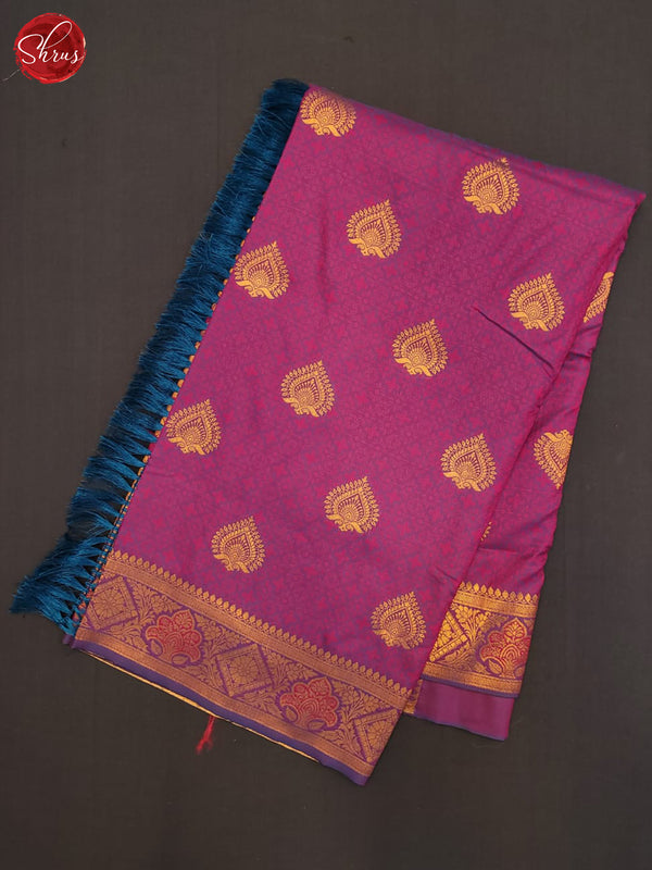Pink(Single Tone) - Semi Kanchipuram Saree - Shop on ShrusEternity.com