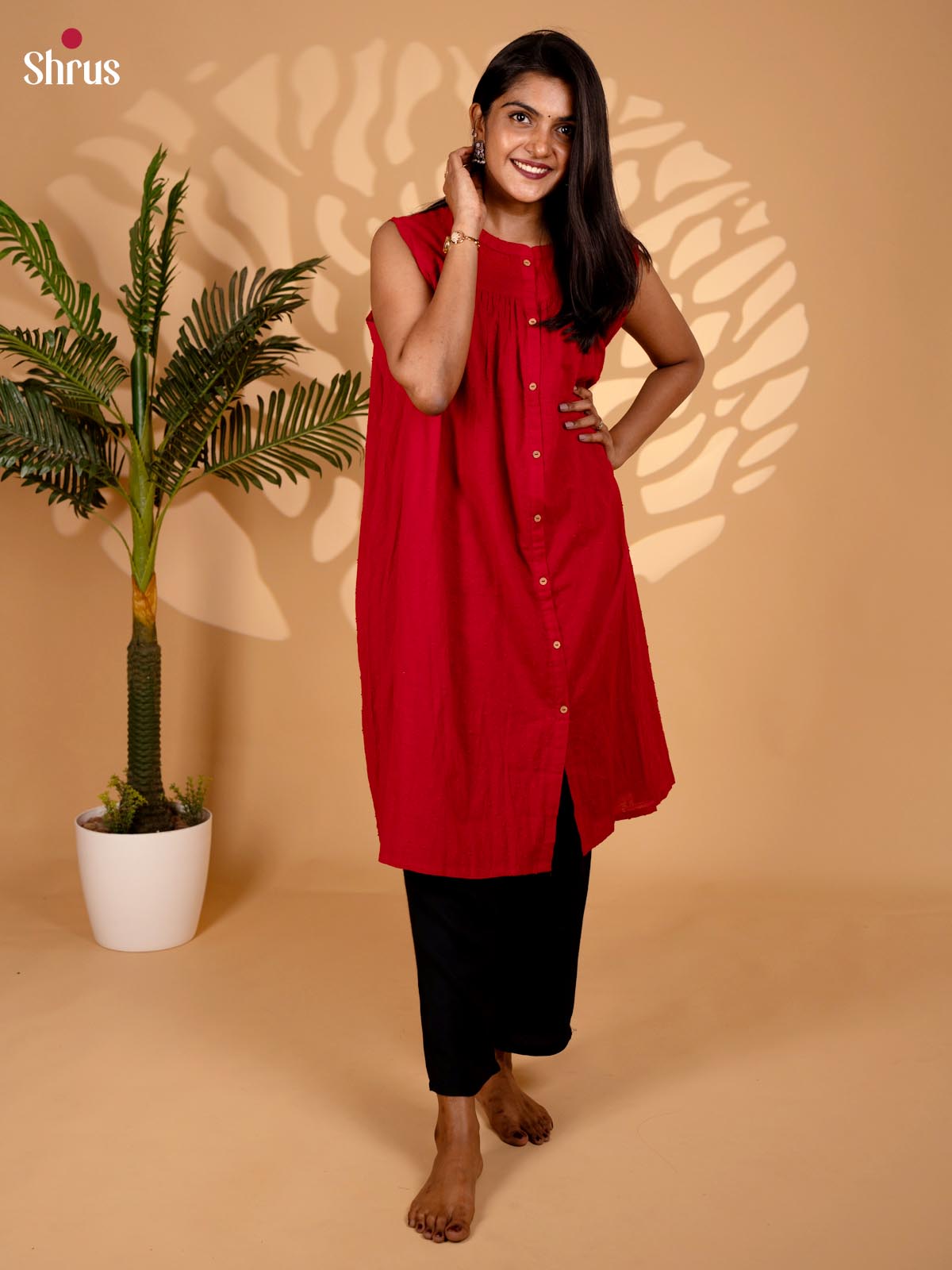 Maroon - Readymade kurti