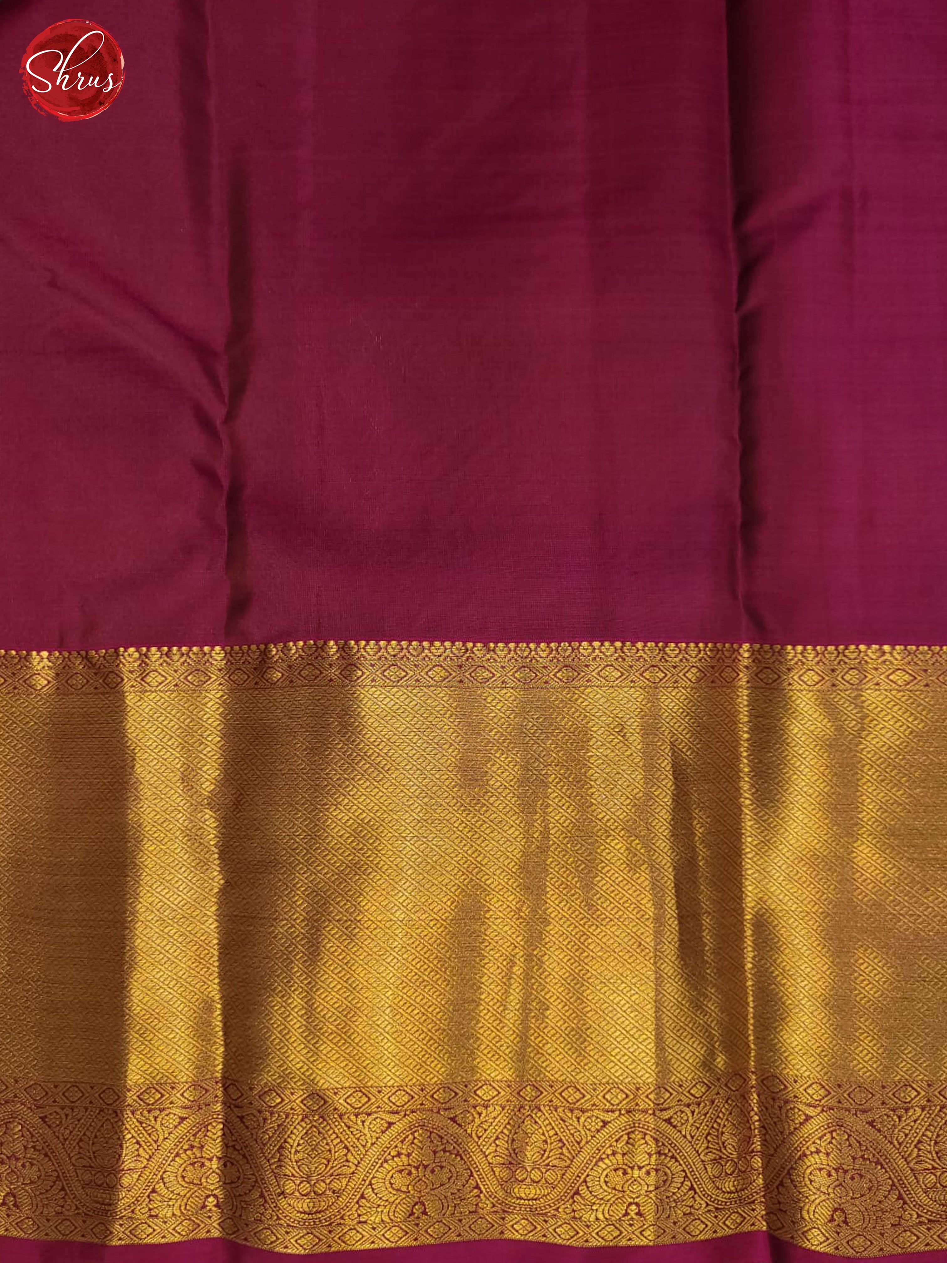 Green & Wine- Kanchipuram-halfpure Saree - Shop on ShrusEternity.com