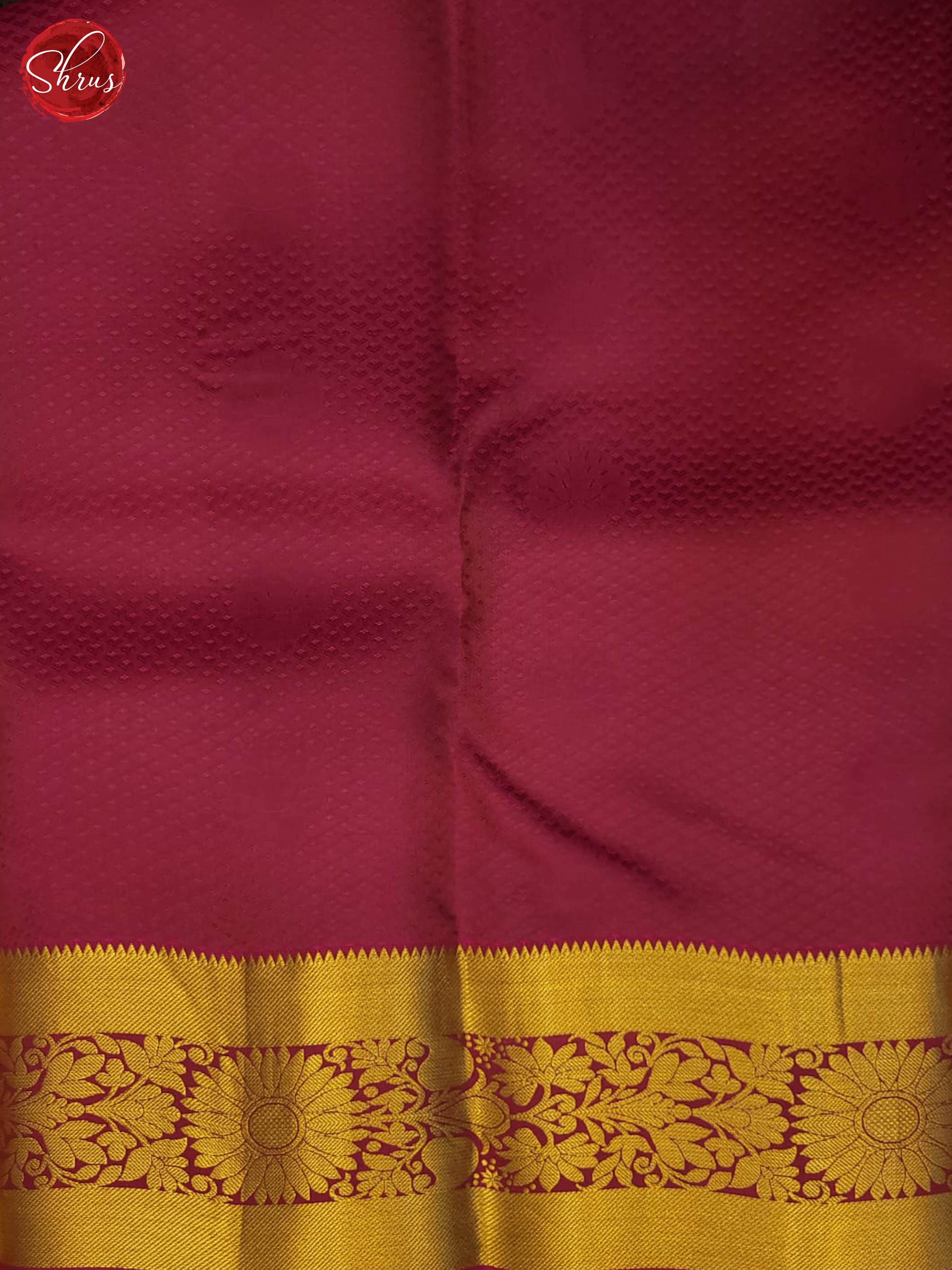 Green and pink- Kanchipuram half-pure Silk Saree - Shop on ShrusEternity.com