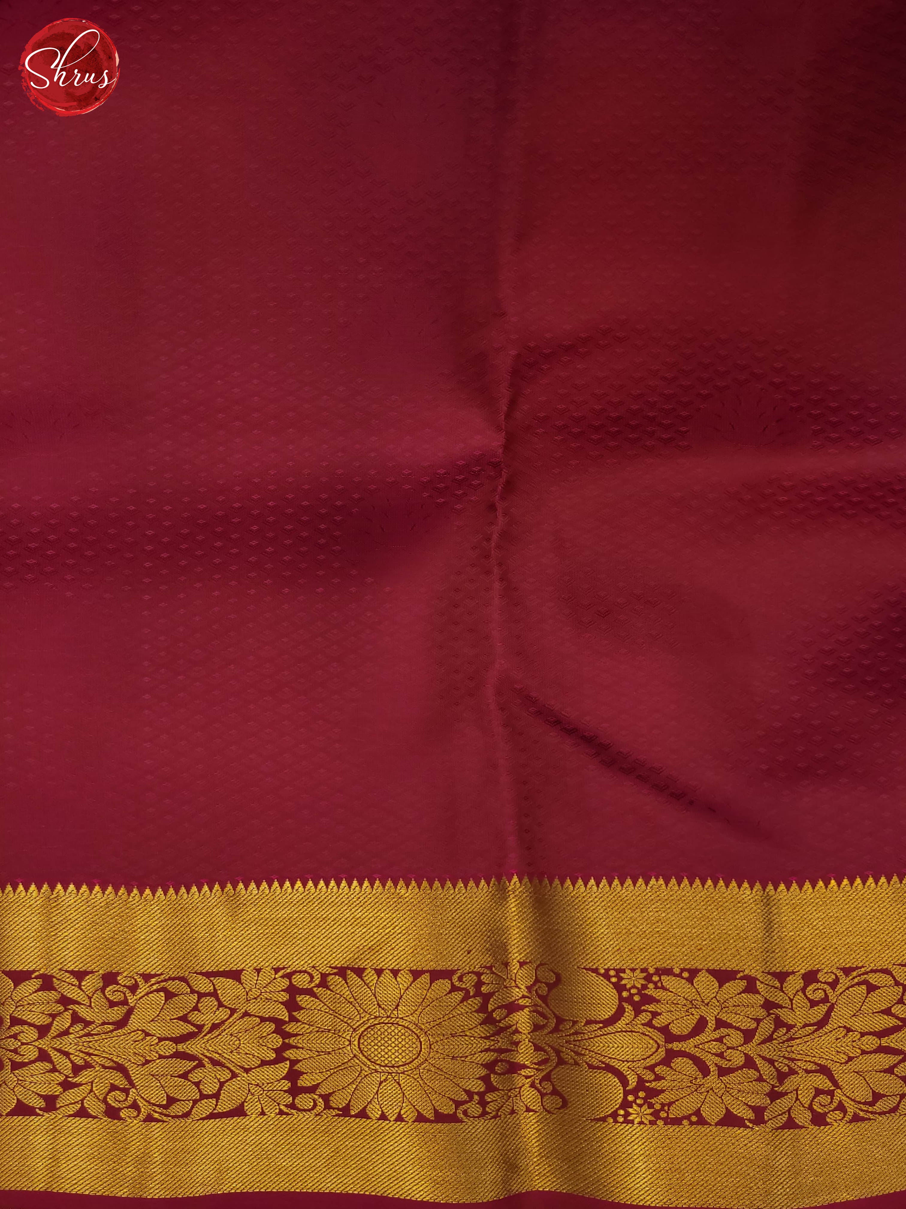 Brown and vadamalli- Kanchipuram Half-pure  Silk Saree - Shop on ShrusEternity.com