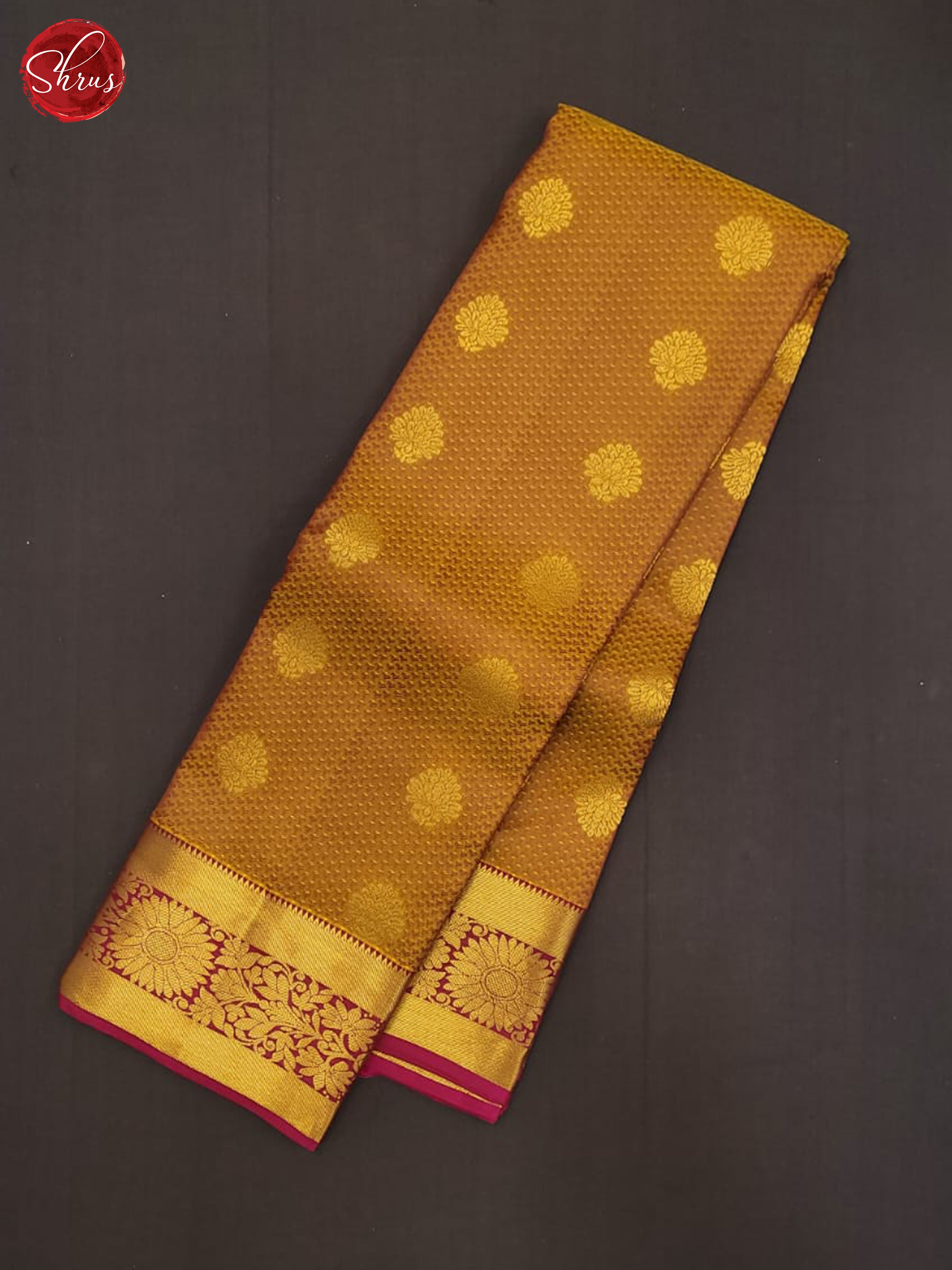 Mustard & Majenta - Kanchipuram-halfpure Saree - Shop on ShrusEternity.com