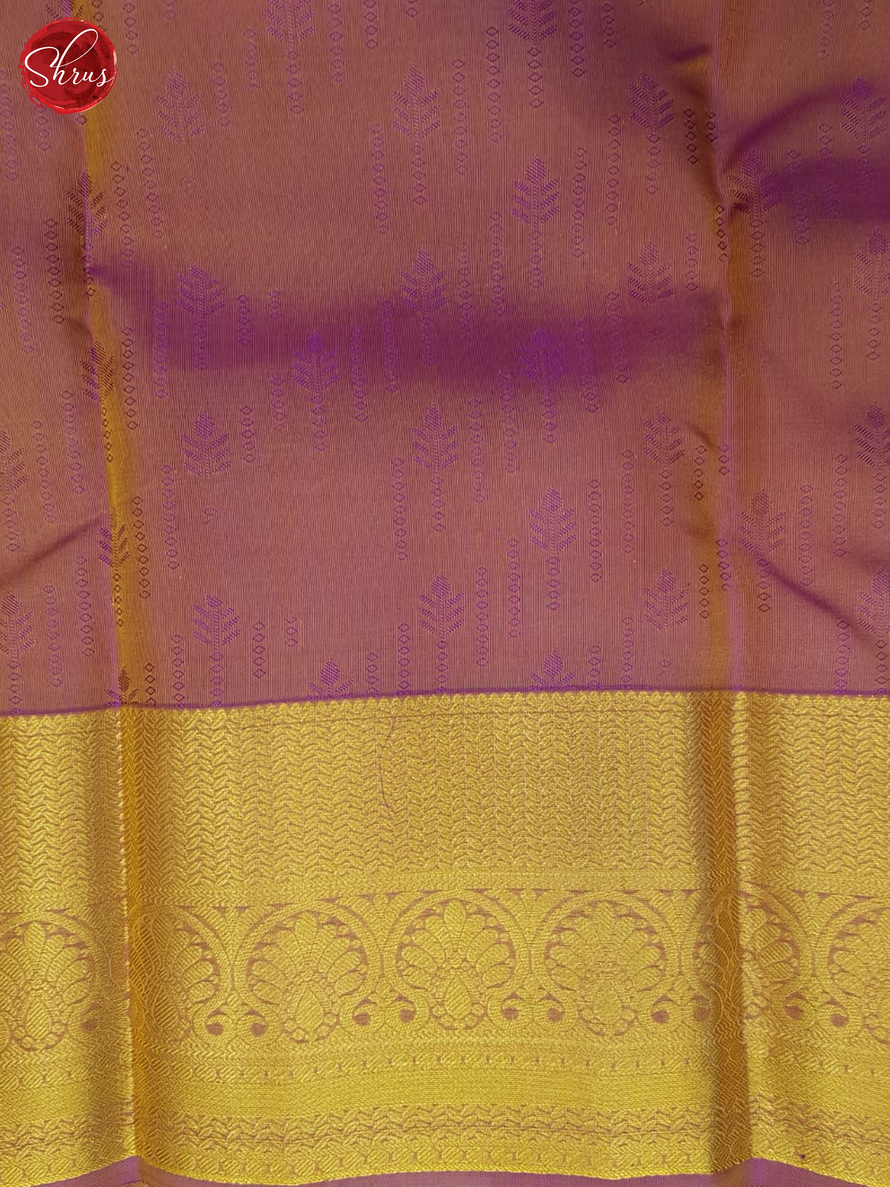 Yellow And Dusty Wine- Kanchipuram Half-pure Silk Saree - Shop on ShrusEternity.com