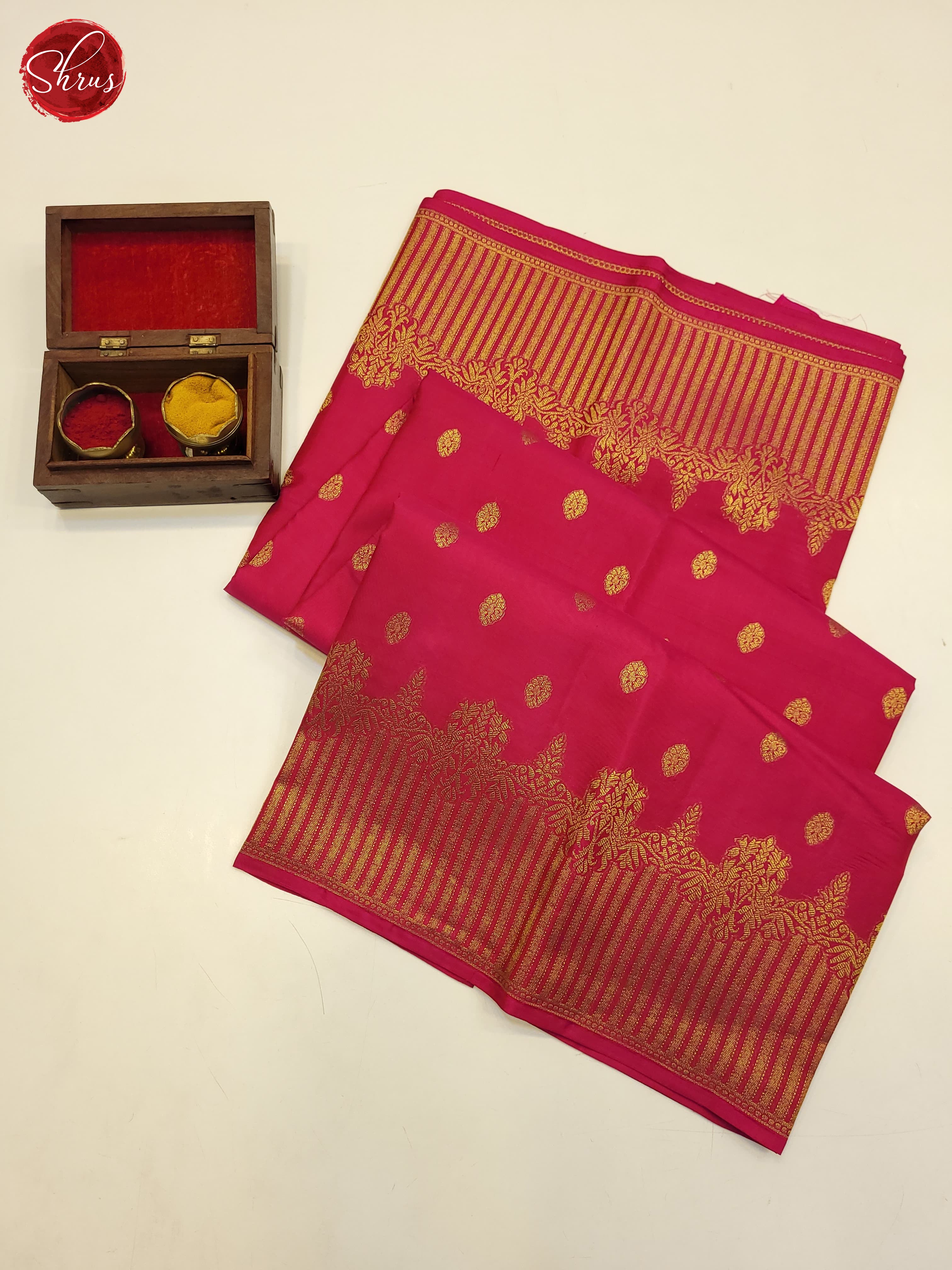 pink(Single tone)-Kanchipuram Silk saree - Shop on ShrusEternity.com