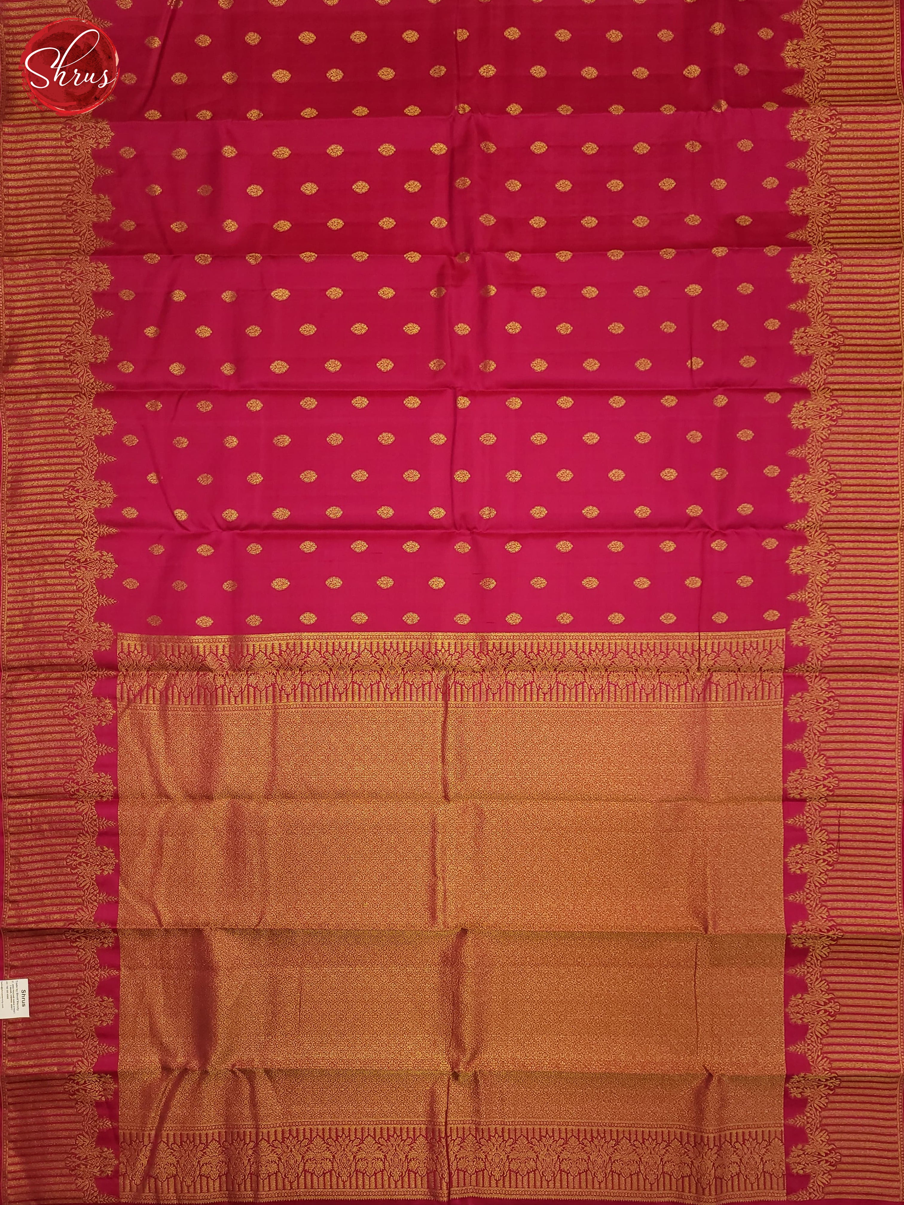 pink(Single tone)-Kanchipuram Silk saree - Shop on ShrusEternity.com