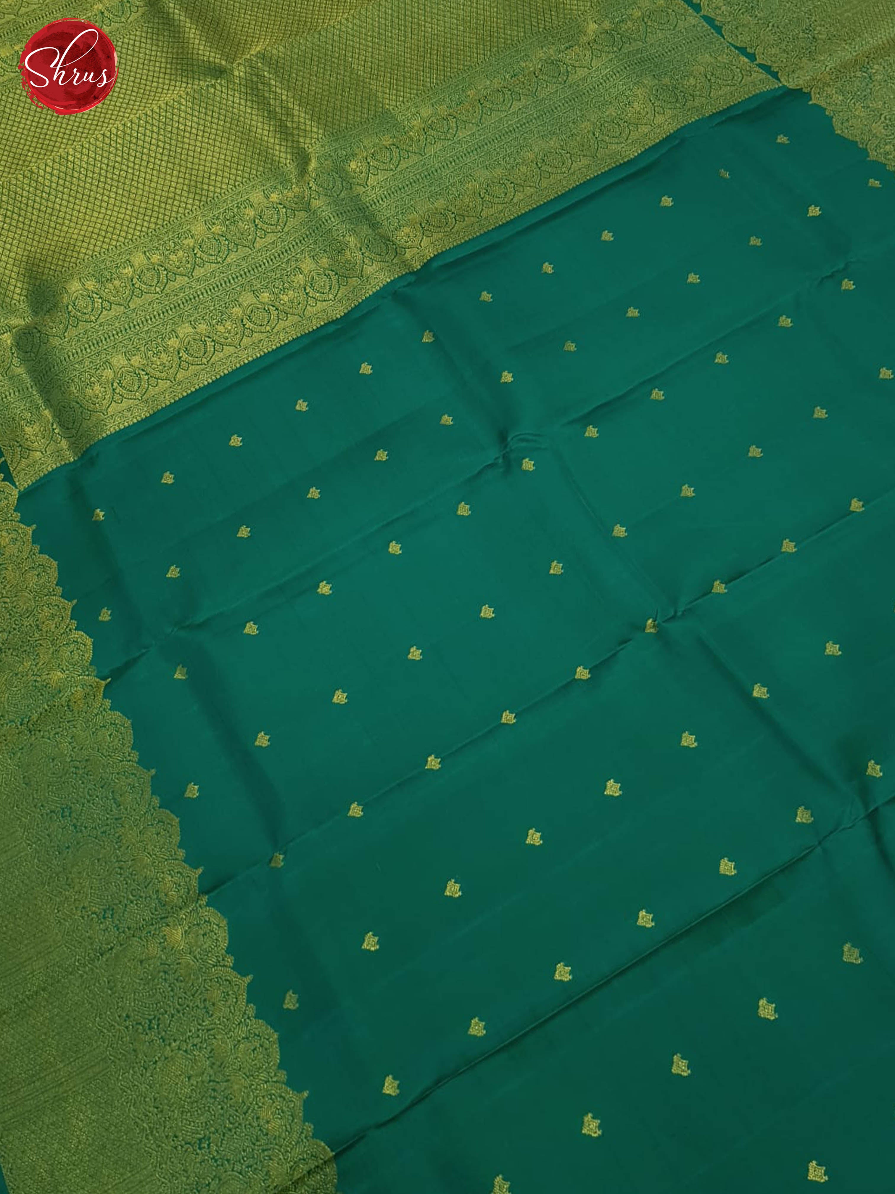 Green(Single tone)-Kanchipuram Silk saree - Shop on ShrusEternity.com