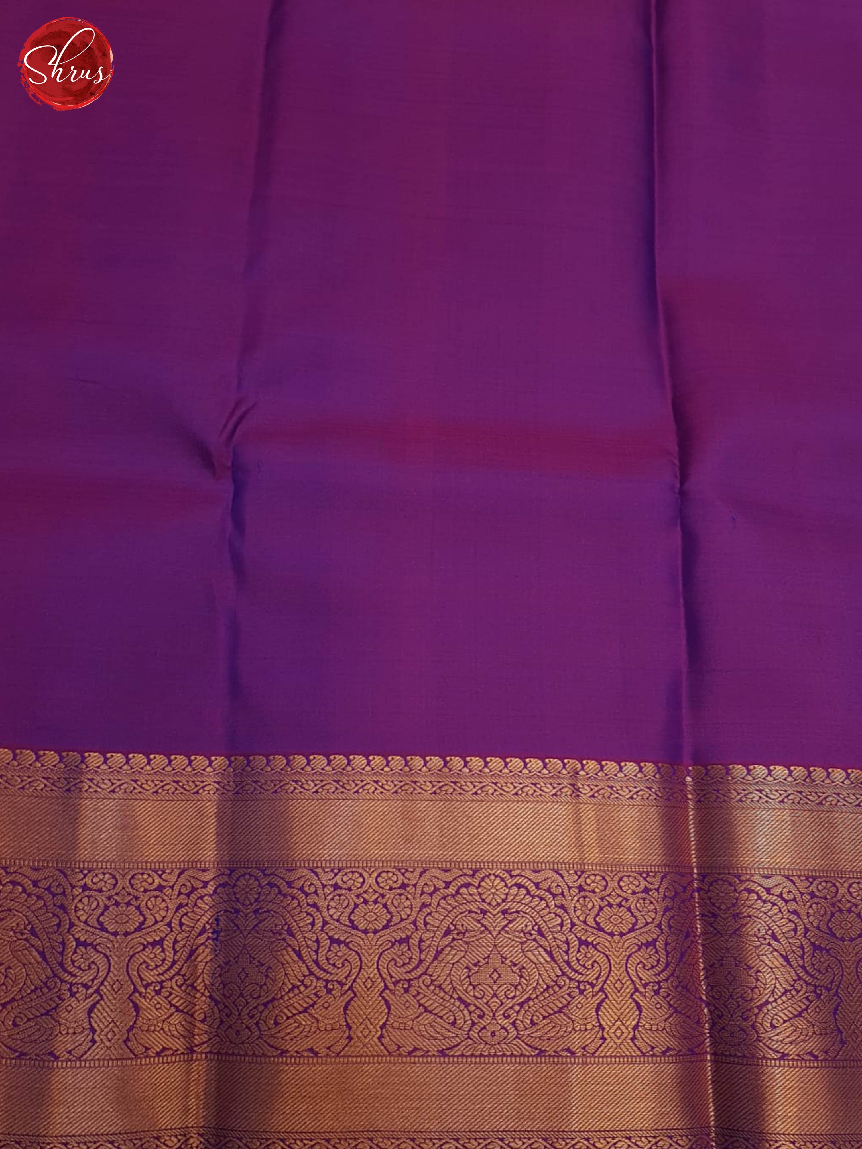 Blue And Purple-Kanchipuram Silk saree - Shop on ShrusEternity.com