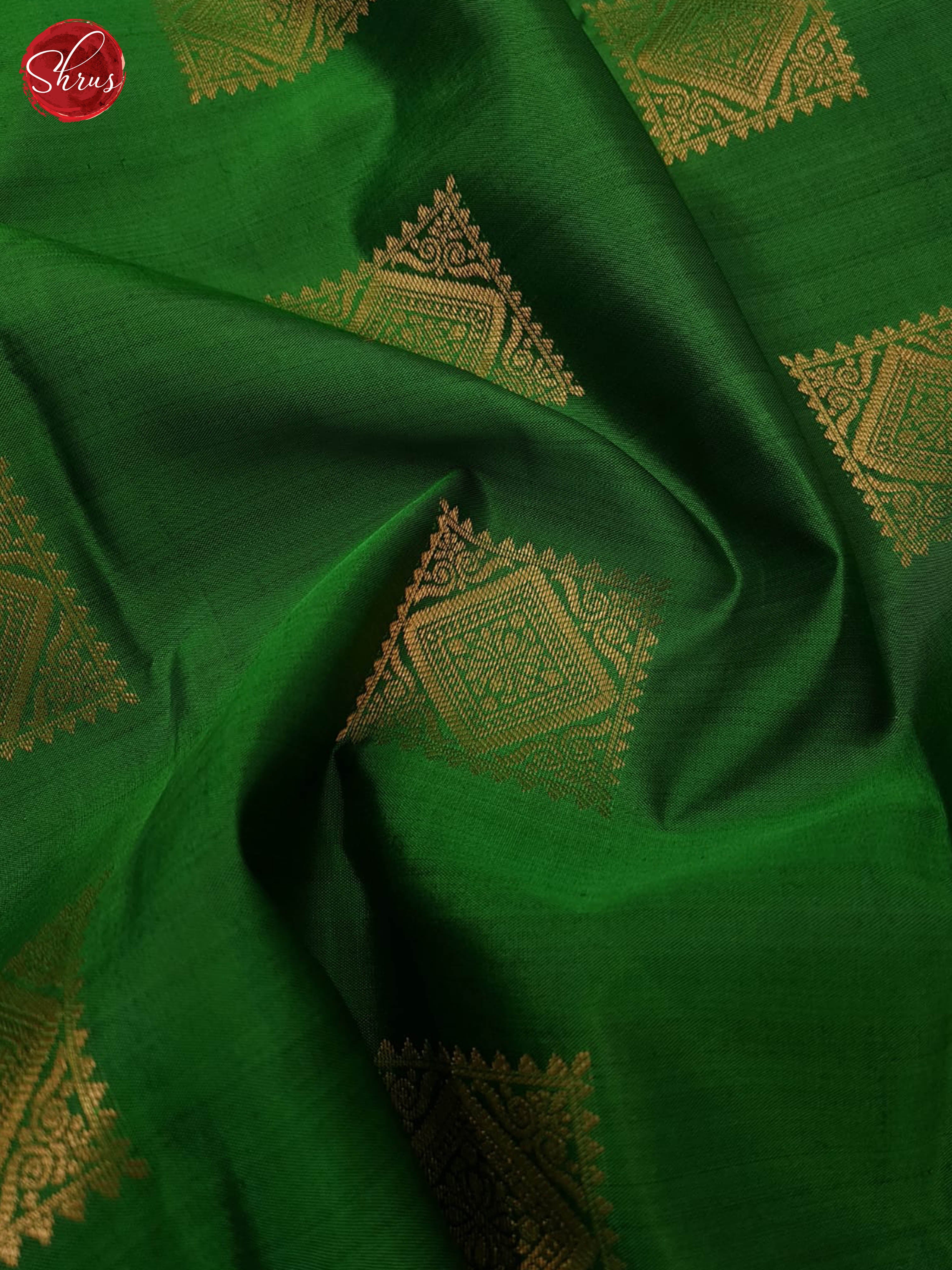 Green And Deep Wine- kanchipuram silk saree - Shop on ShrusEternity.com