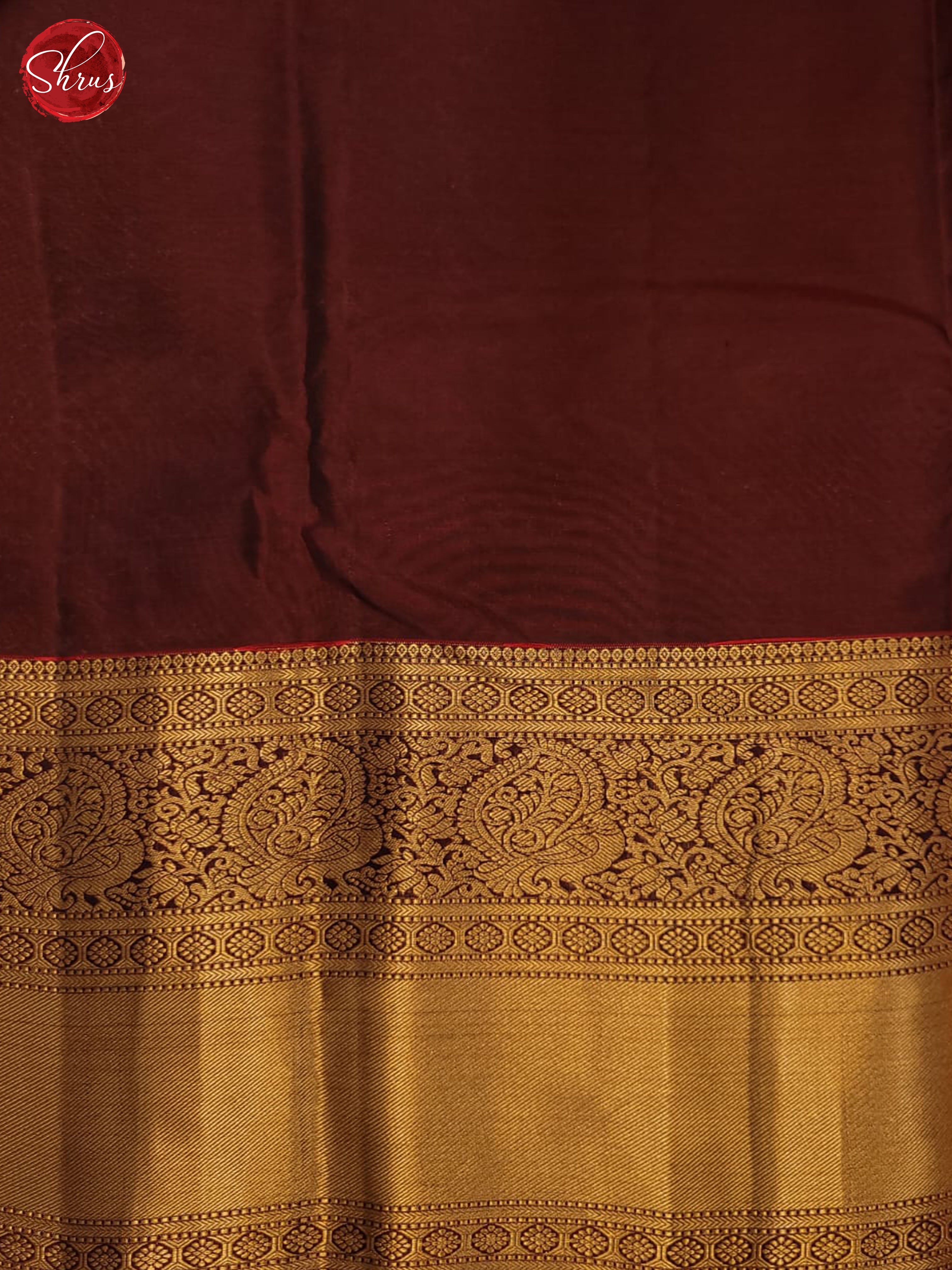 Green & Maroon- Kanchipuram halfpure Saree - Shop on ShrusEternity.com