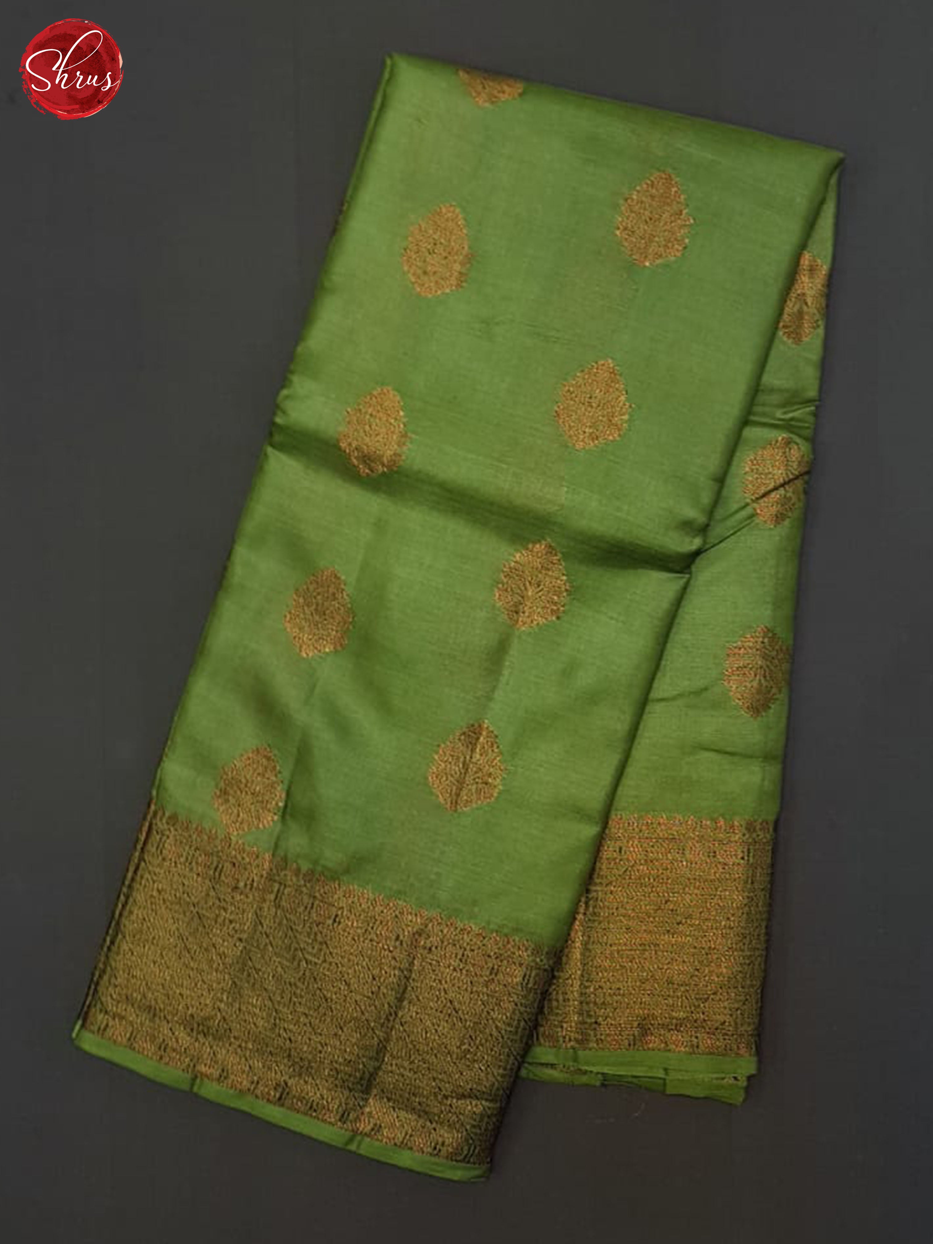 Green(Single Tone) - Tussar Saree - Shop on ShrusEternity.com