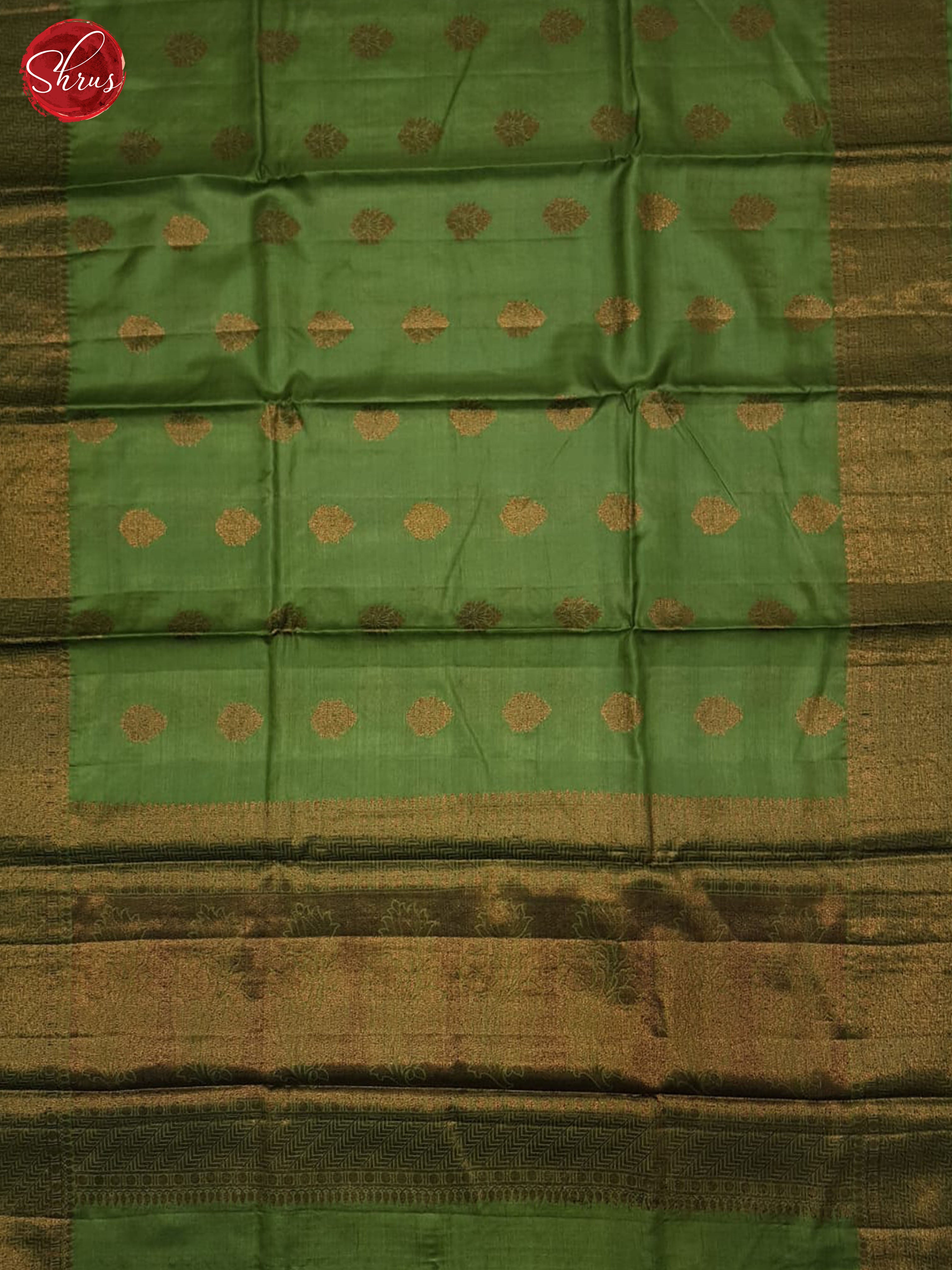 Green(Single Tone) - Tussar Saree - Shop on ShrusEternity.com