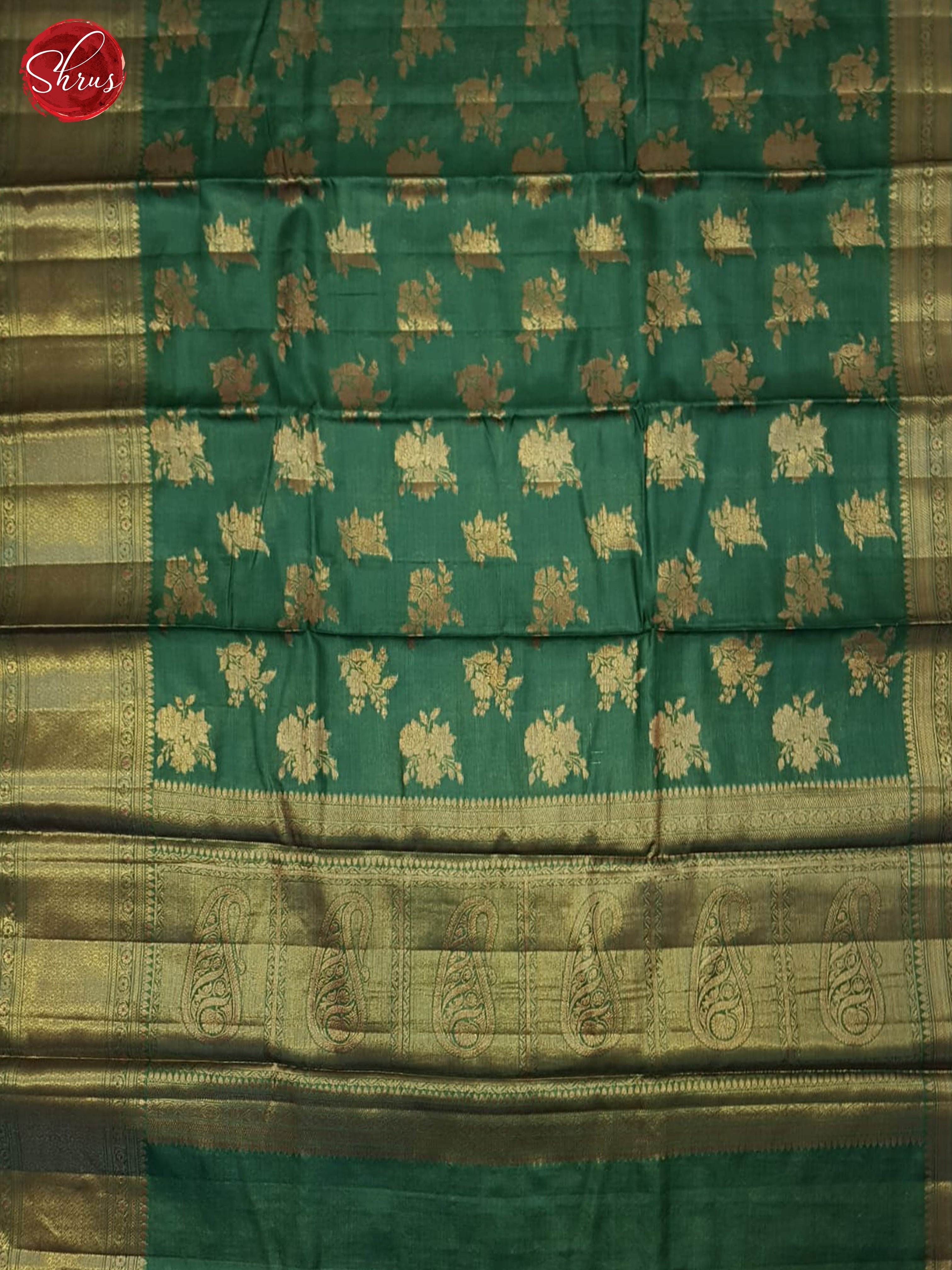 Green(Single tone)- Tussar Silk - Shop on ShrusEternity.com