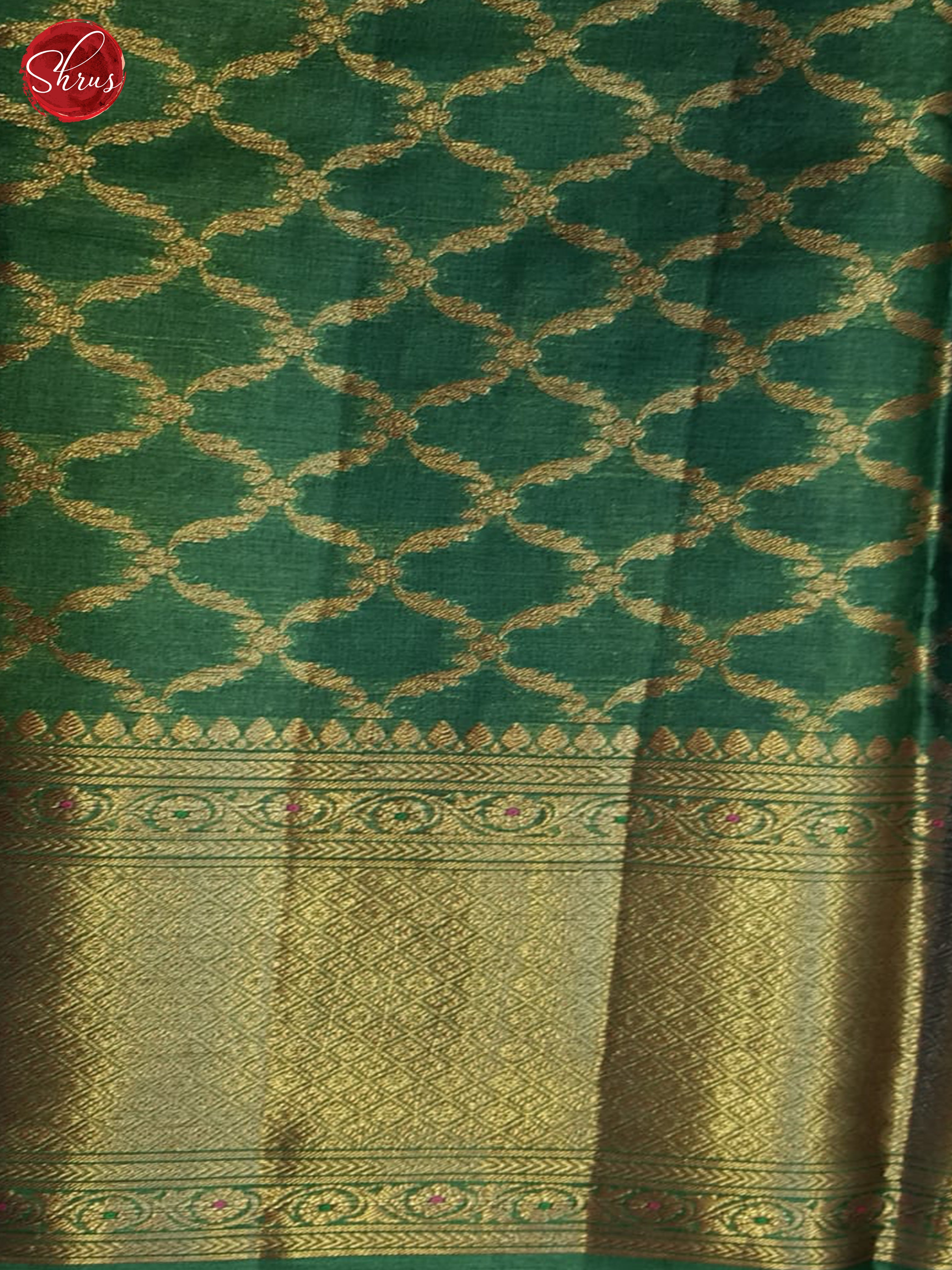 Green(Single tone)- Tussar Silk - Shop on ShrusEternity.com