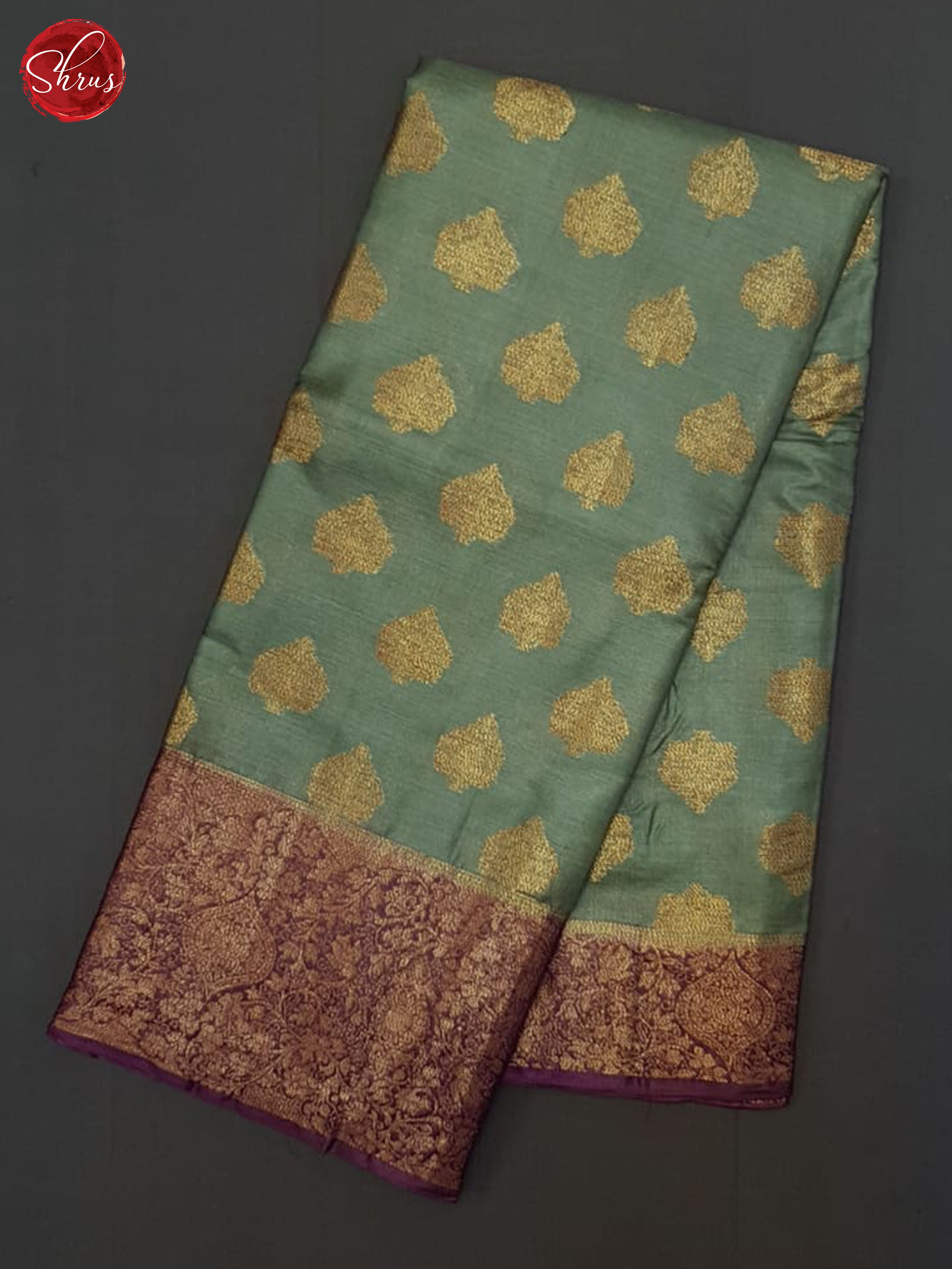 Grey & Wine - Tussar Saree - Shop on ShrusEternity.com