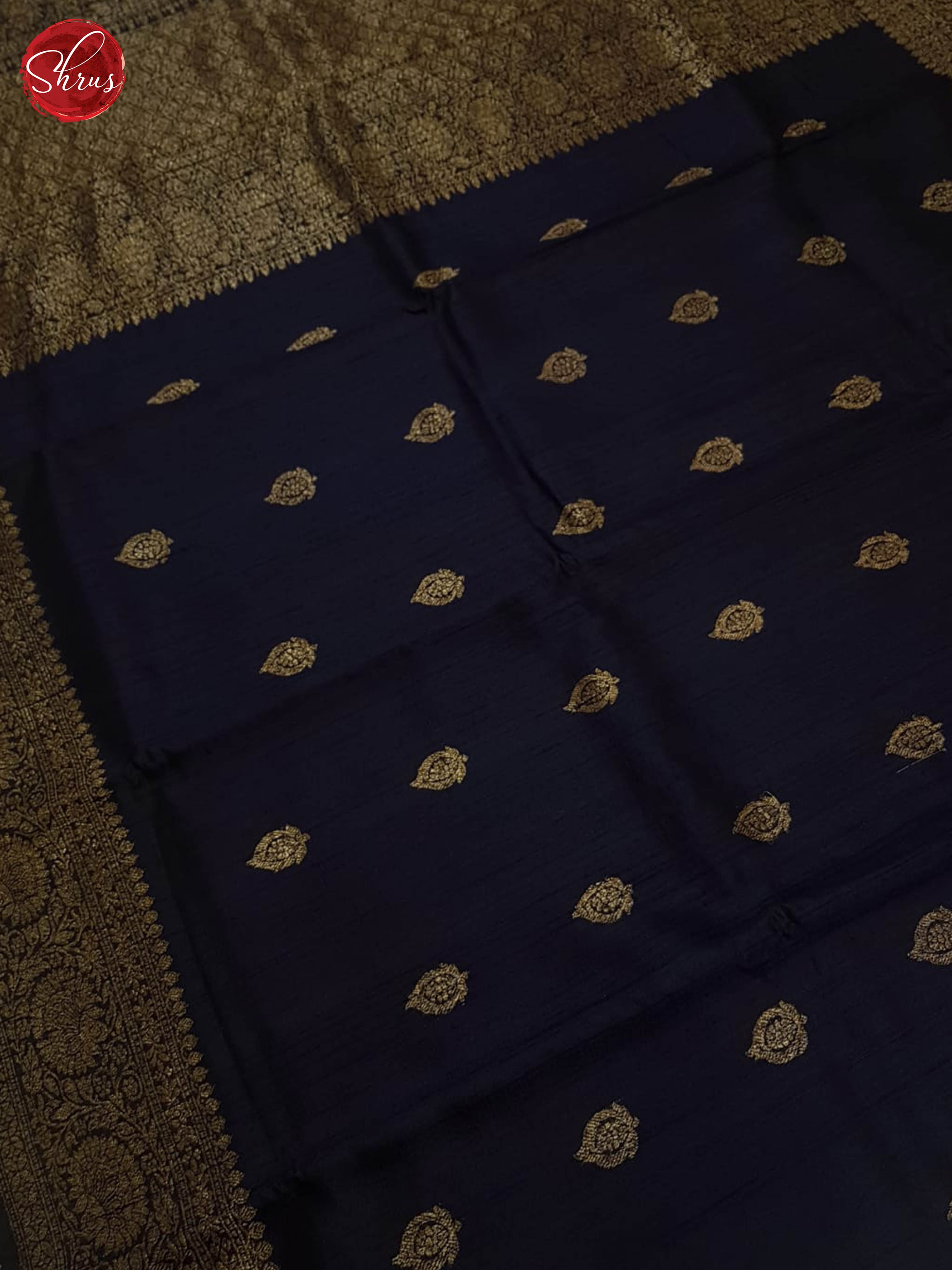 Blue(Single Tone) - Dupion Saree - Shop on ShrusEternity.com