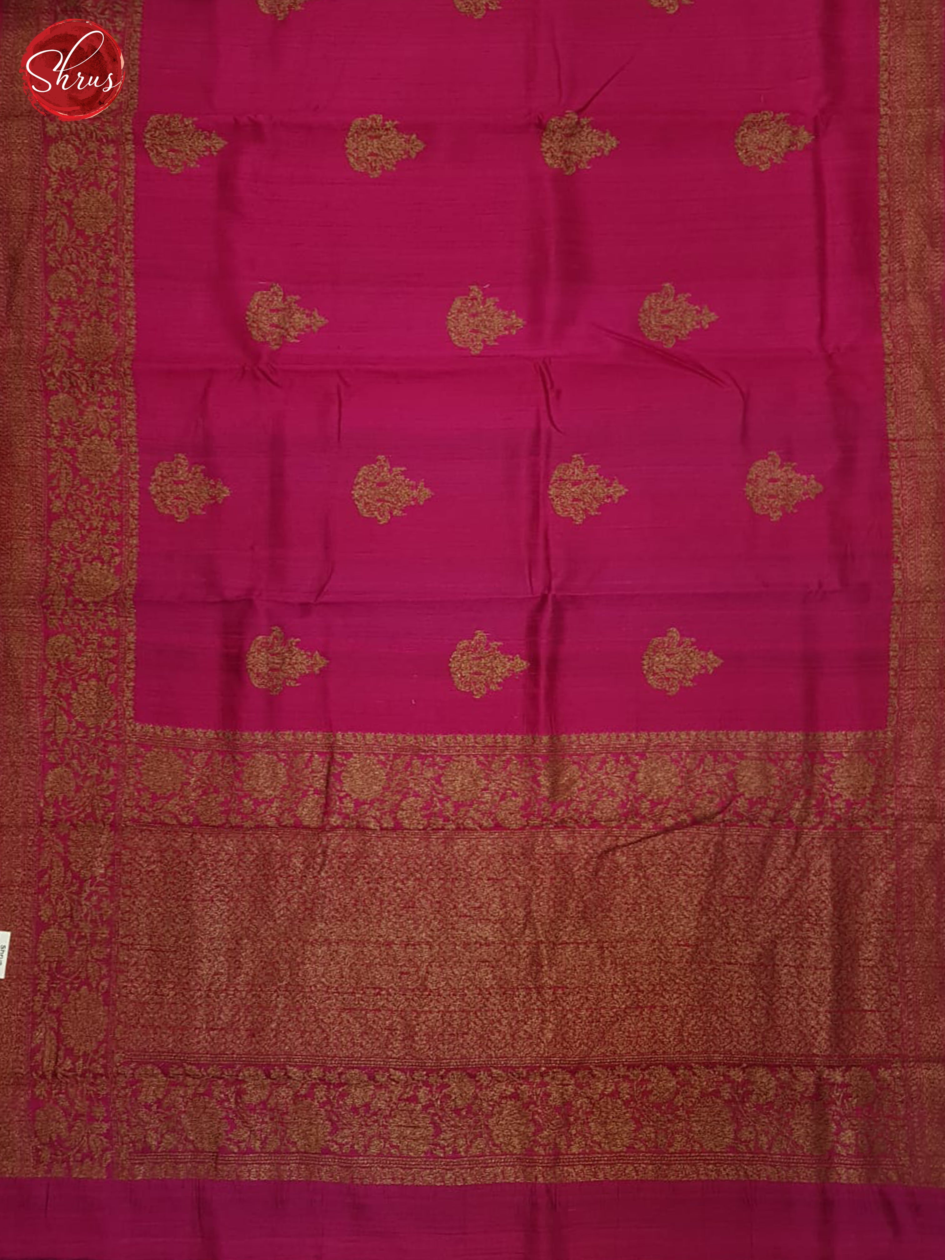 Pink & Blue - Dupion Saree - Shop on ShrusEternity.com