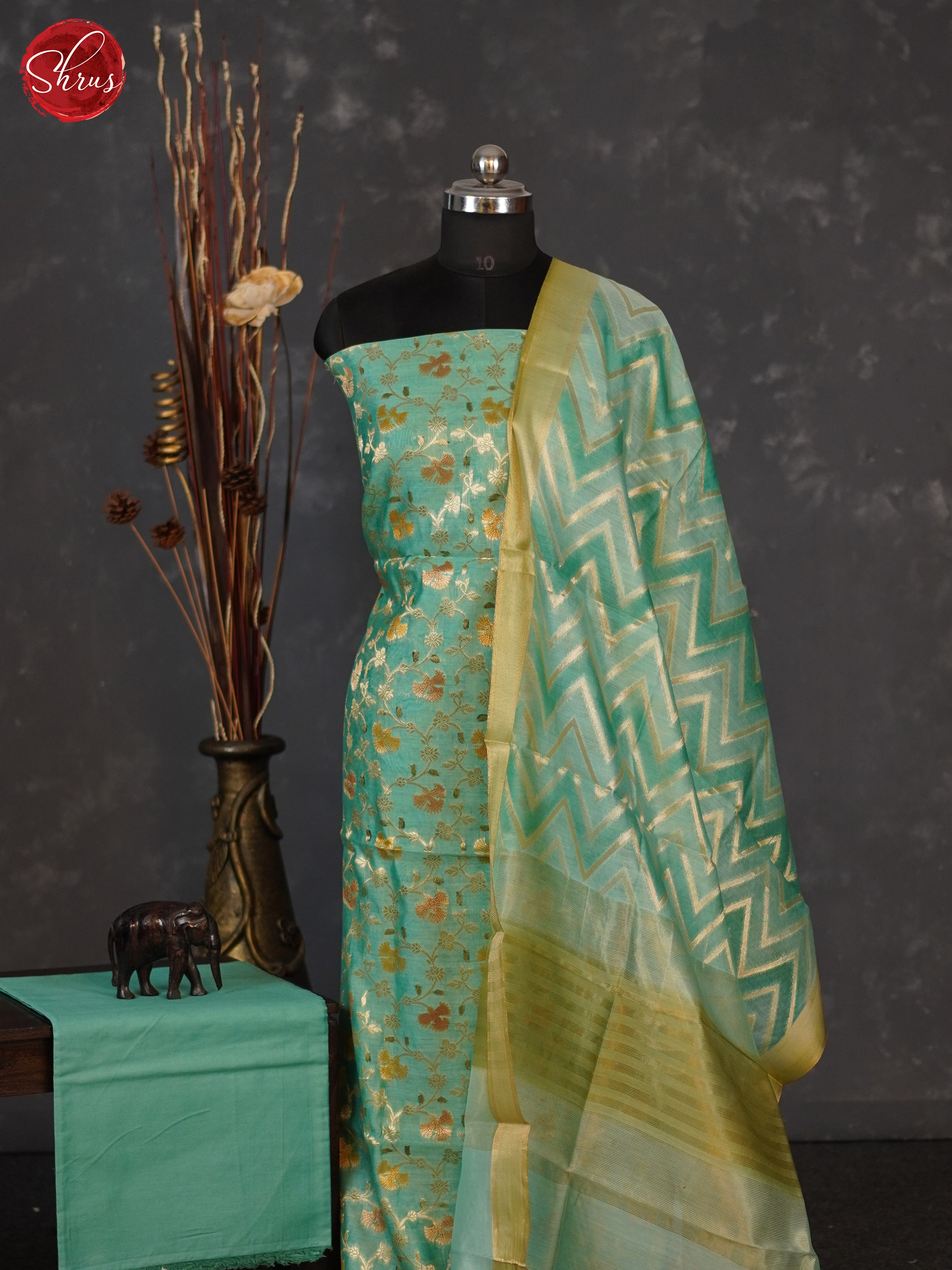 BHS10431 - Semi banaras salwar - Shop on ShrusEternity.com