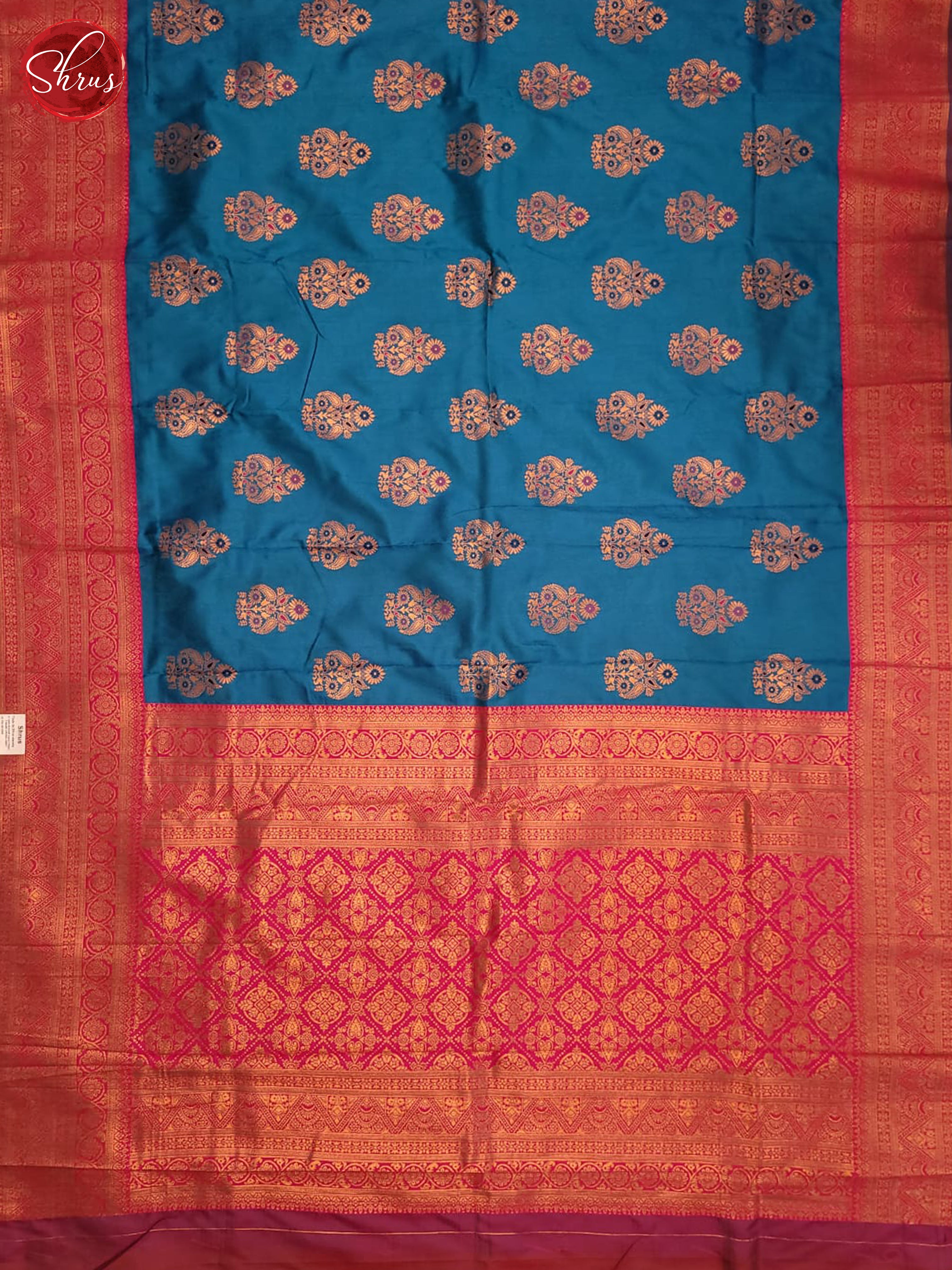 Blue & Pink - Semi Soft silk Saree - Shop on ShrusEternity.com