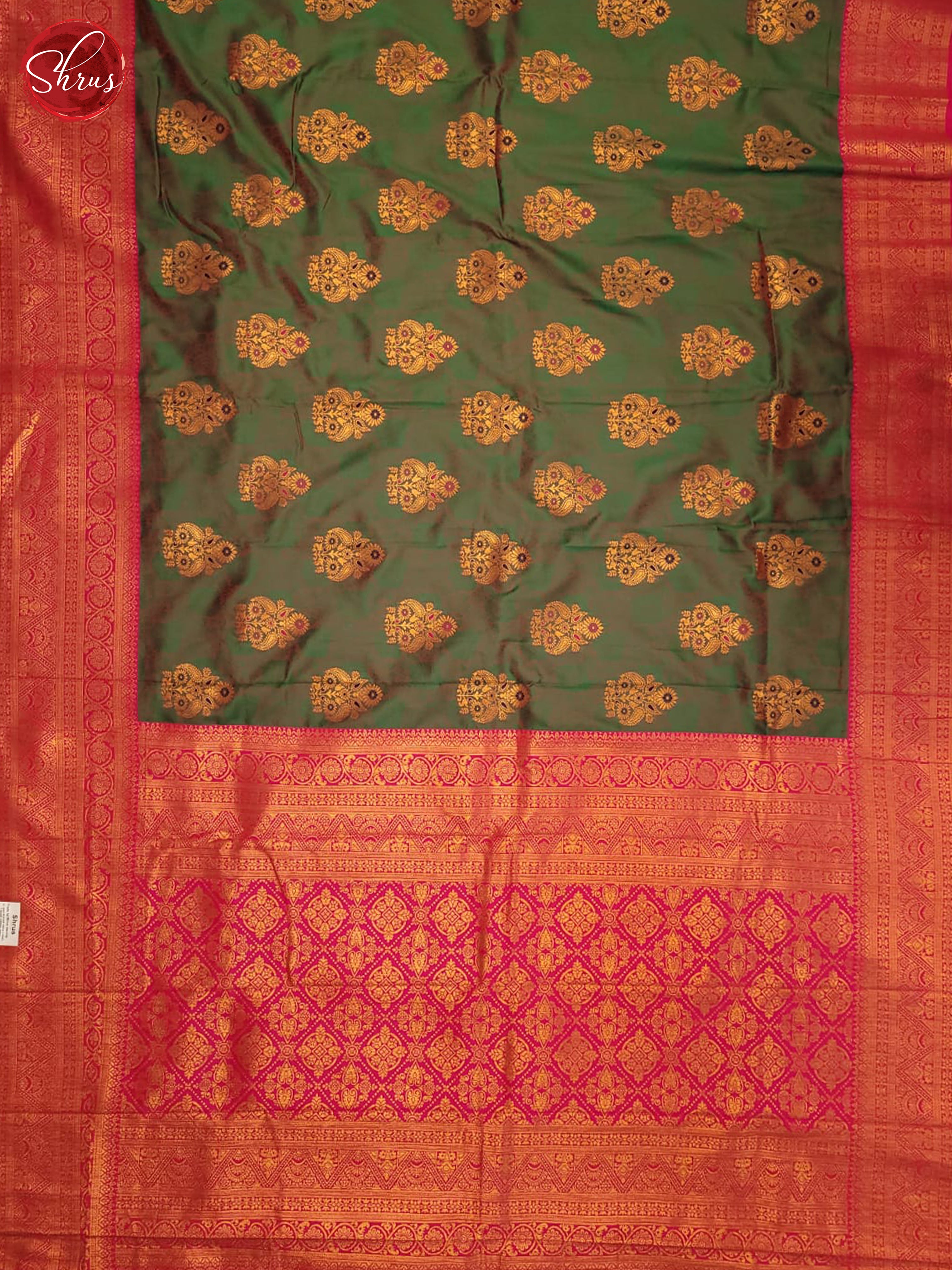 Green & Pink - Semi Soft silk Saree - Shop on ShrusEternity.com