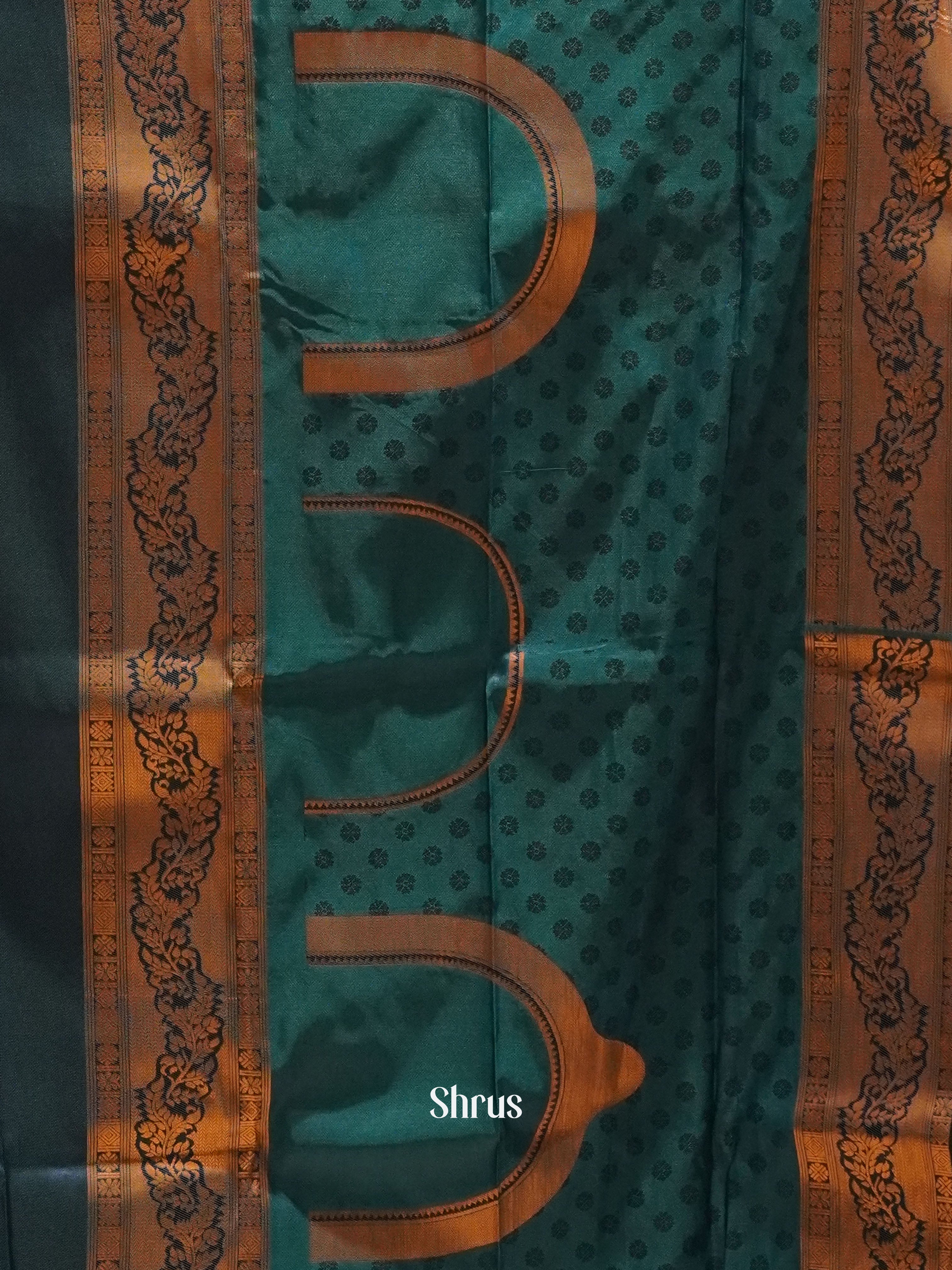 Green & Blue - Semi Soft silk Saree