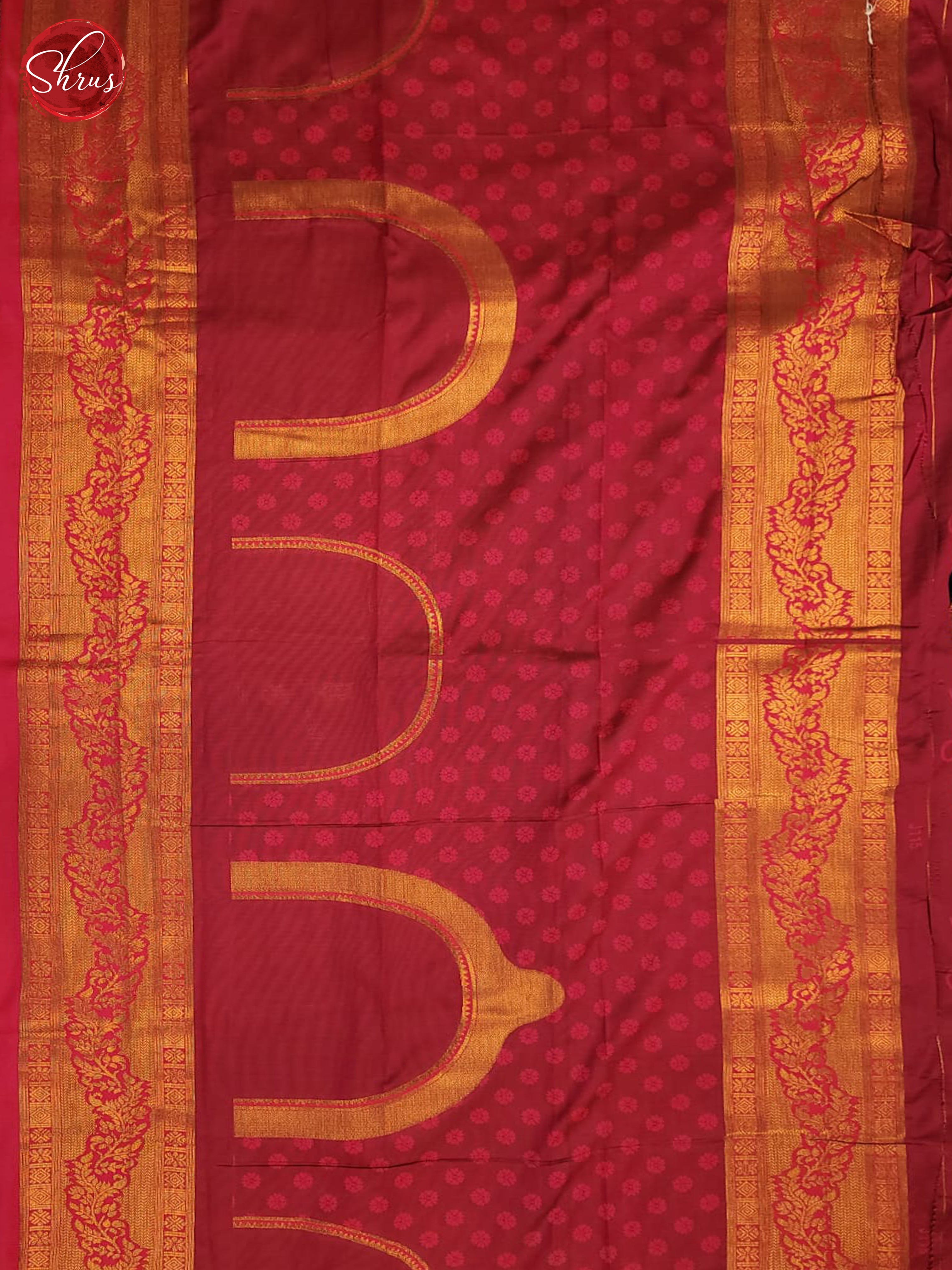 Peacock Blue & Maroon - Semi Softsilk Saree - Shop on ShrusEternity.com