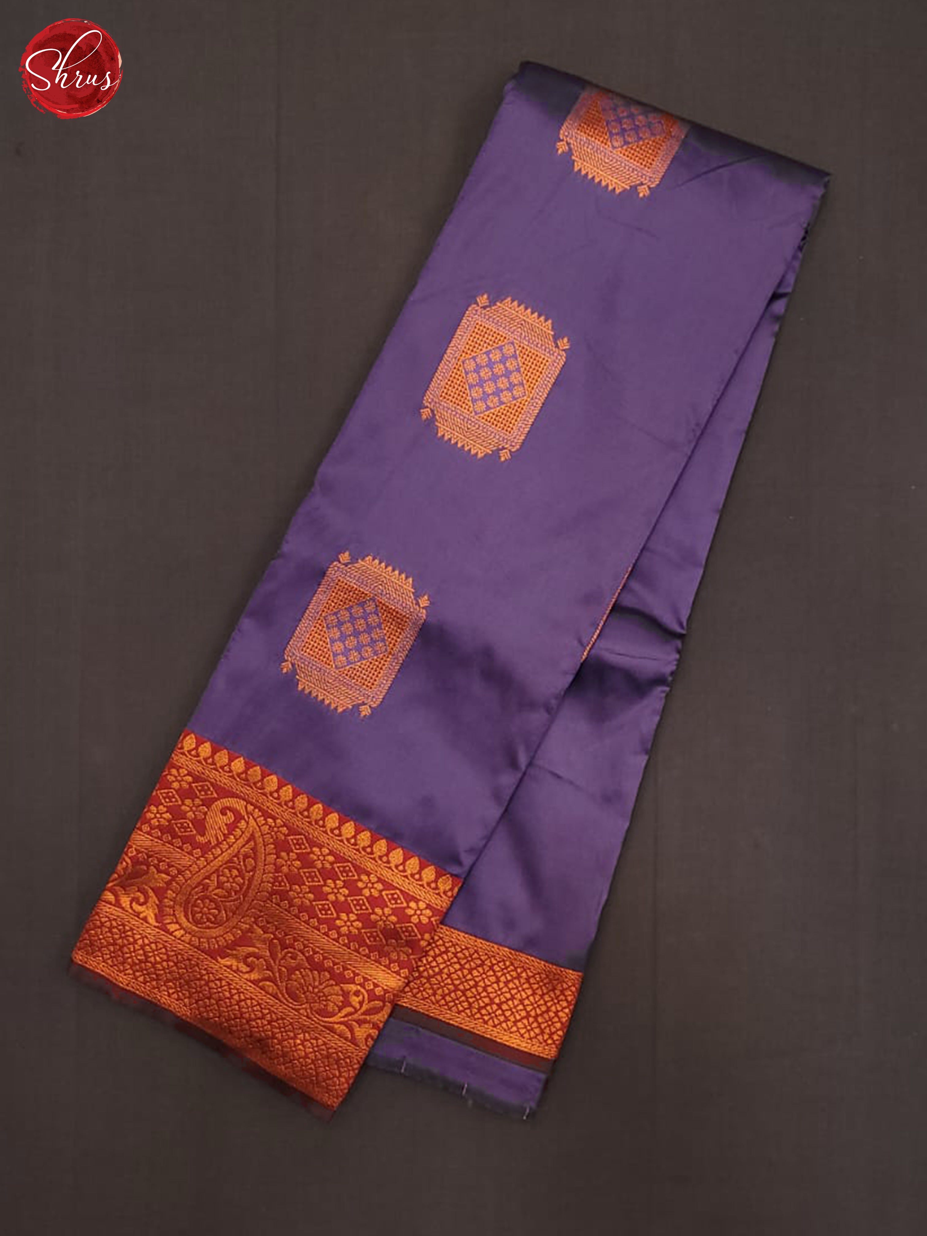 Lavender & Maroon - Semi Softsilk Saree - Shop on ShrusEternity.com