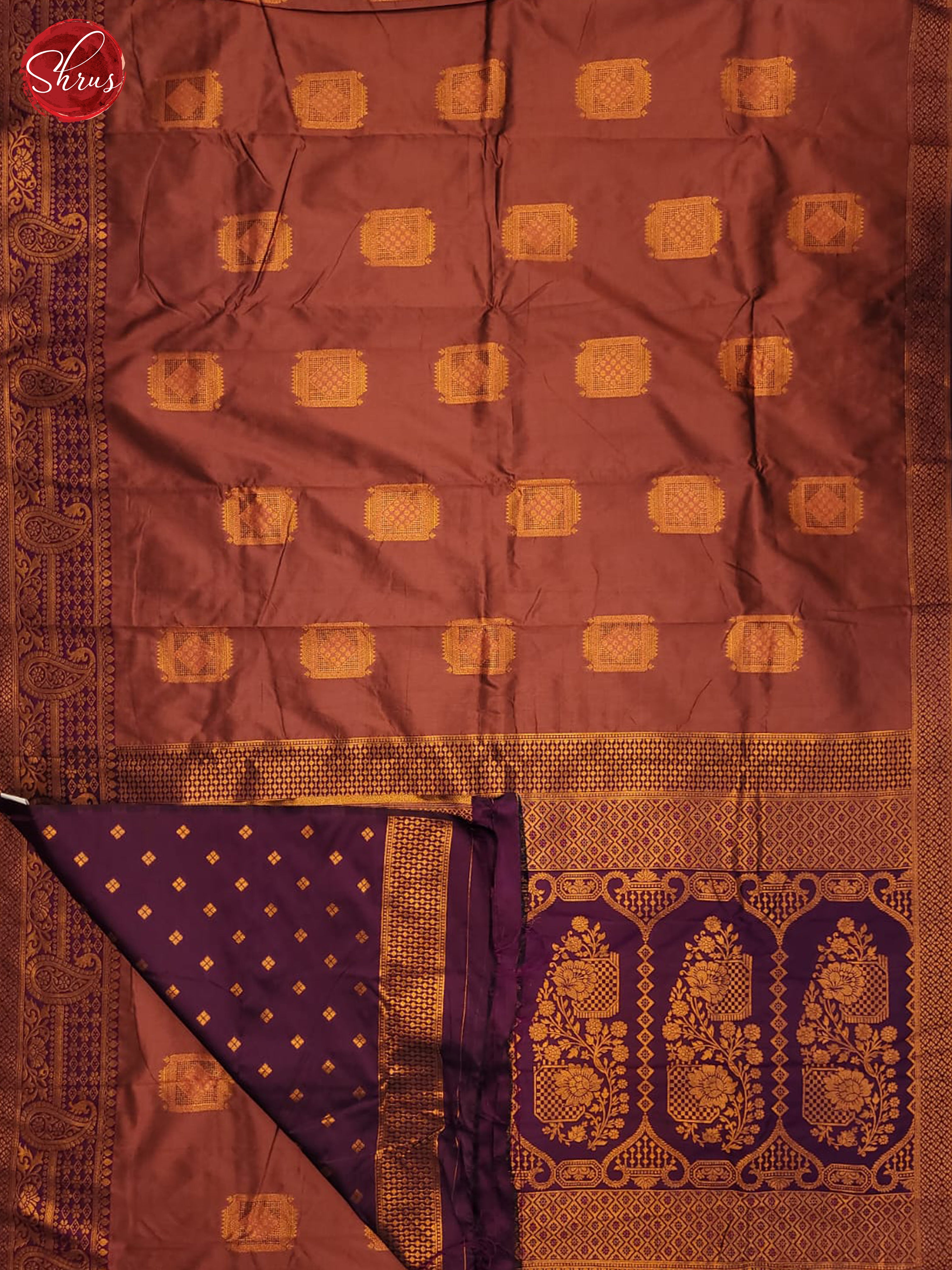 Onion Pink & Wine - Semi Softsilk Saree - Shop on ShrusEternity.com