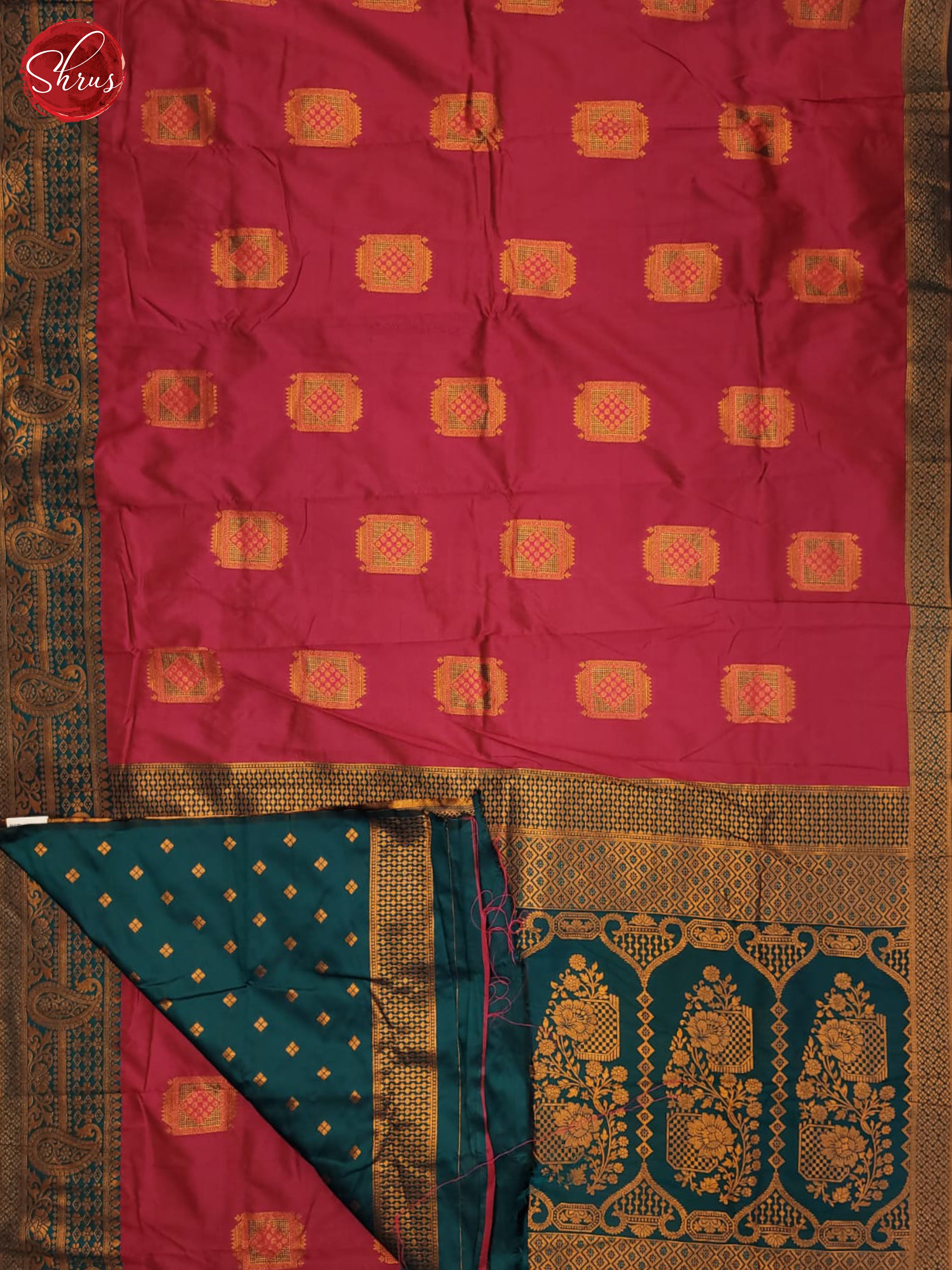 Pink & Blue - Semi Soft silk Saree - Shop on ShrusEternity.com