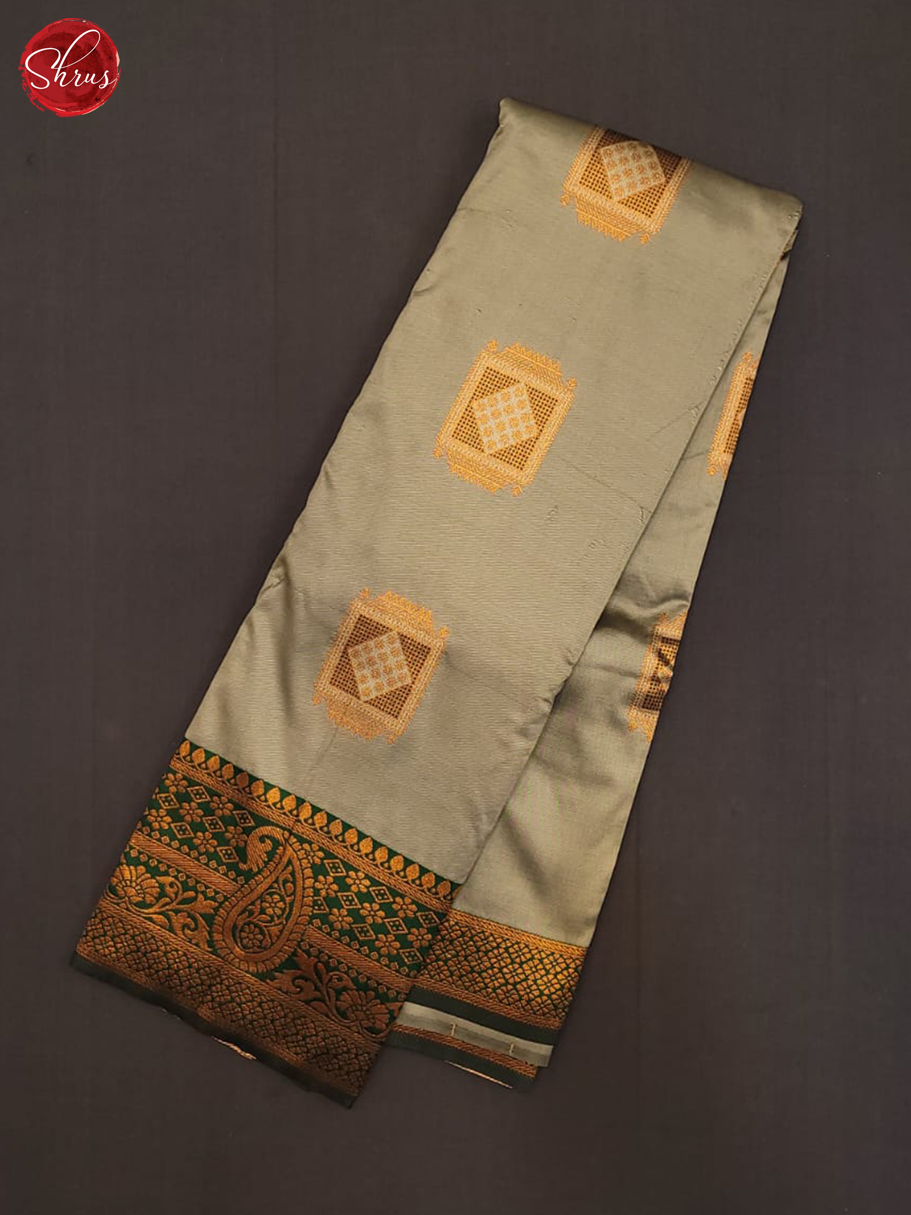 Grey & Green- Semi Softsilk Saree - Shop on ShrusEternity.com