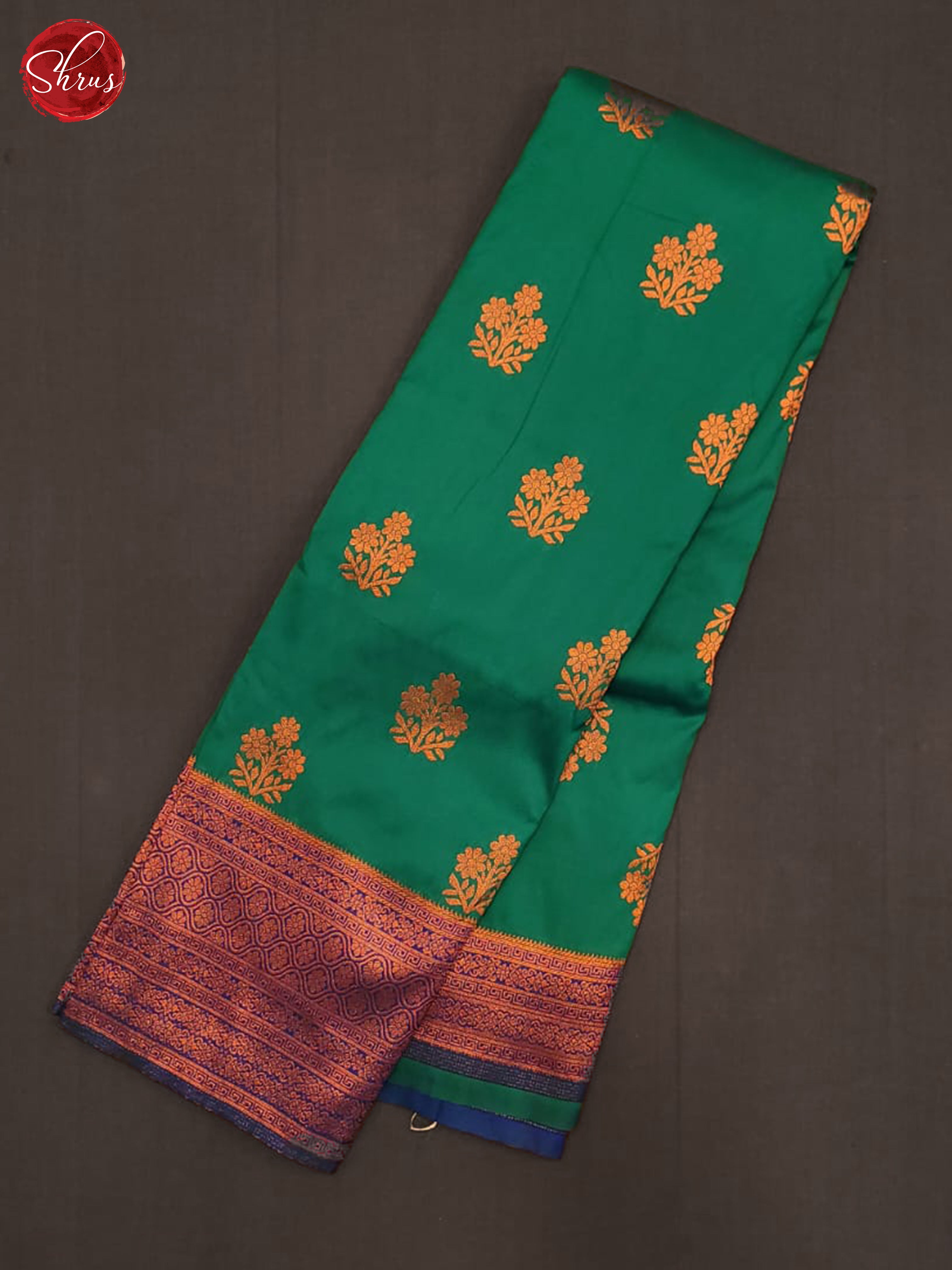 Green & Blue- Semi Softsilk Saree - Shop on ShrusEternity.com