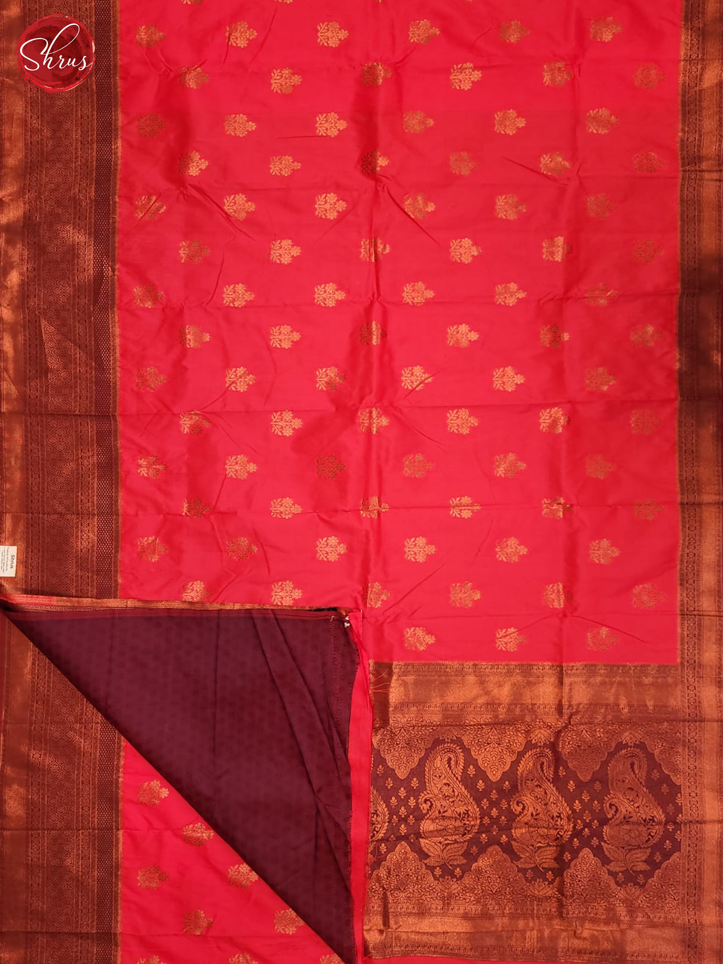 Pink & Brown - Semi Softsilk Saree - Shop on ShrusEternity.com