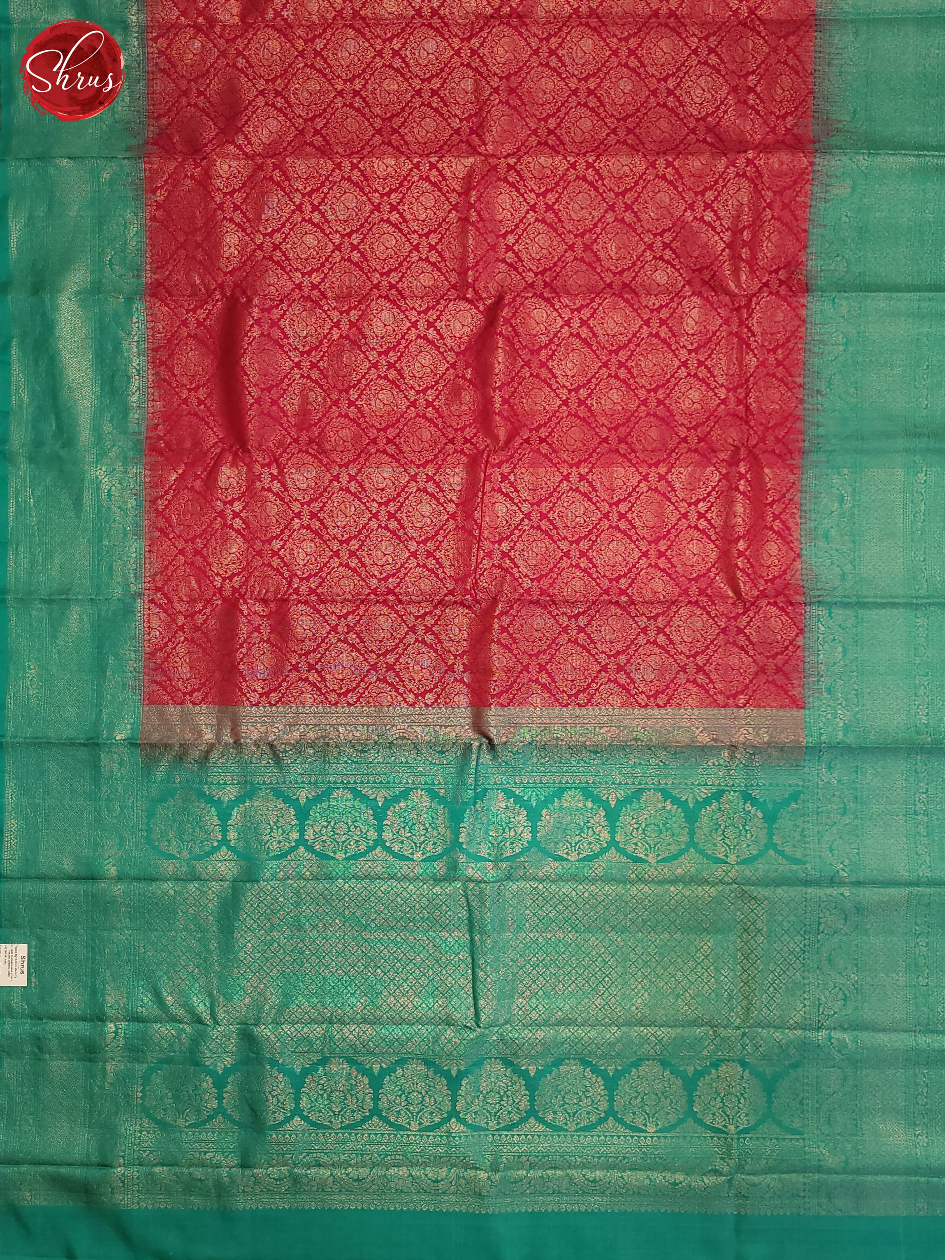pink and Teal Blue-Soft silk saree - Shop on ShrusEternity.com