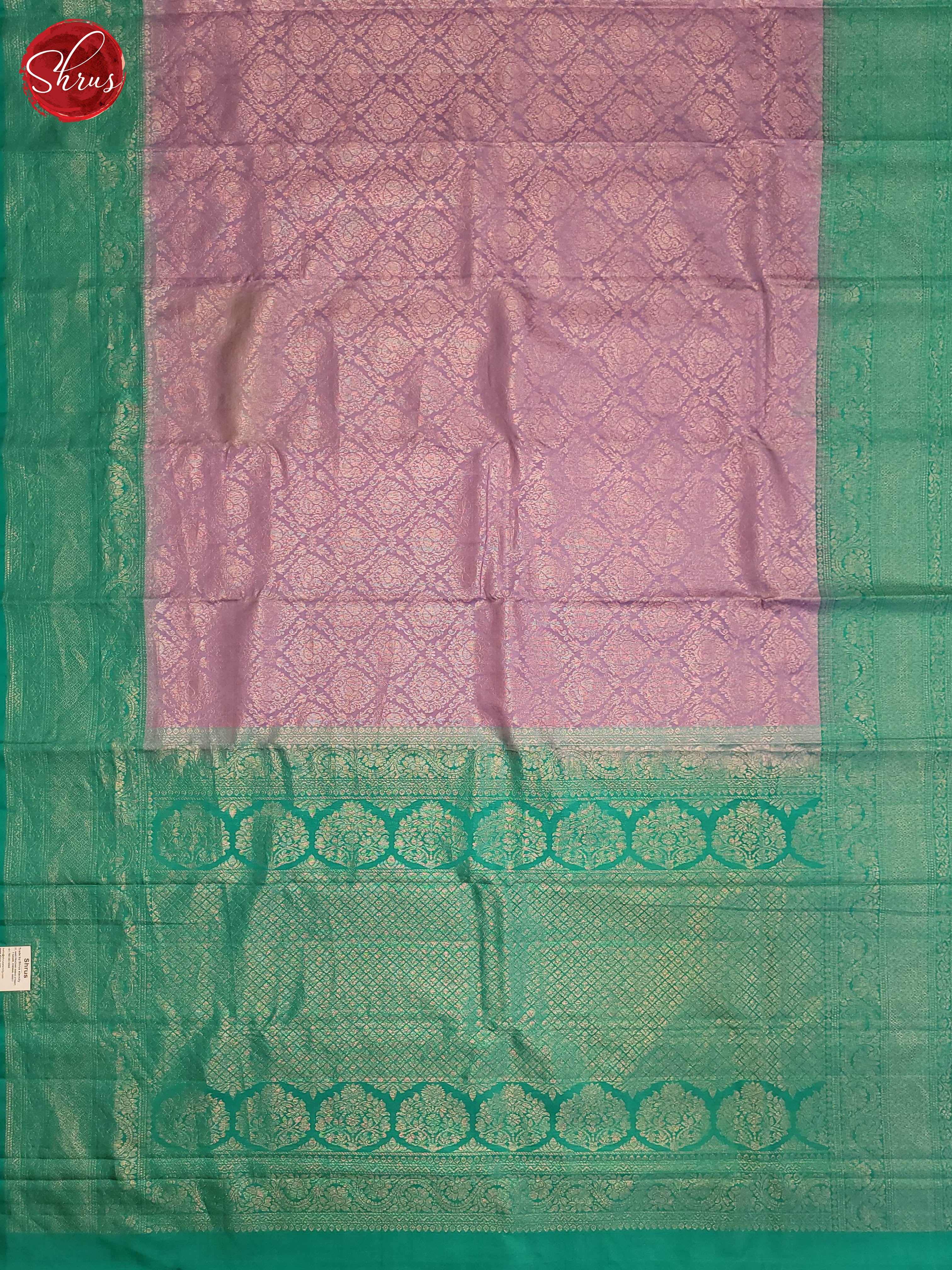 Lavender and Teal Blue-Soft Silk Saree - Shop on ShrusEternity.com