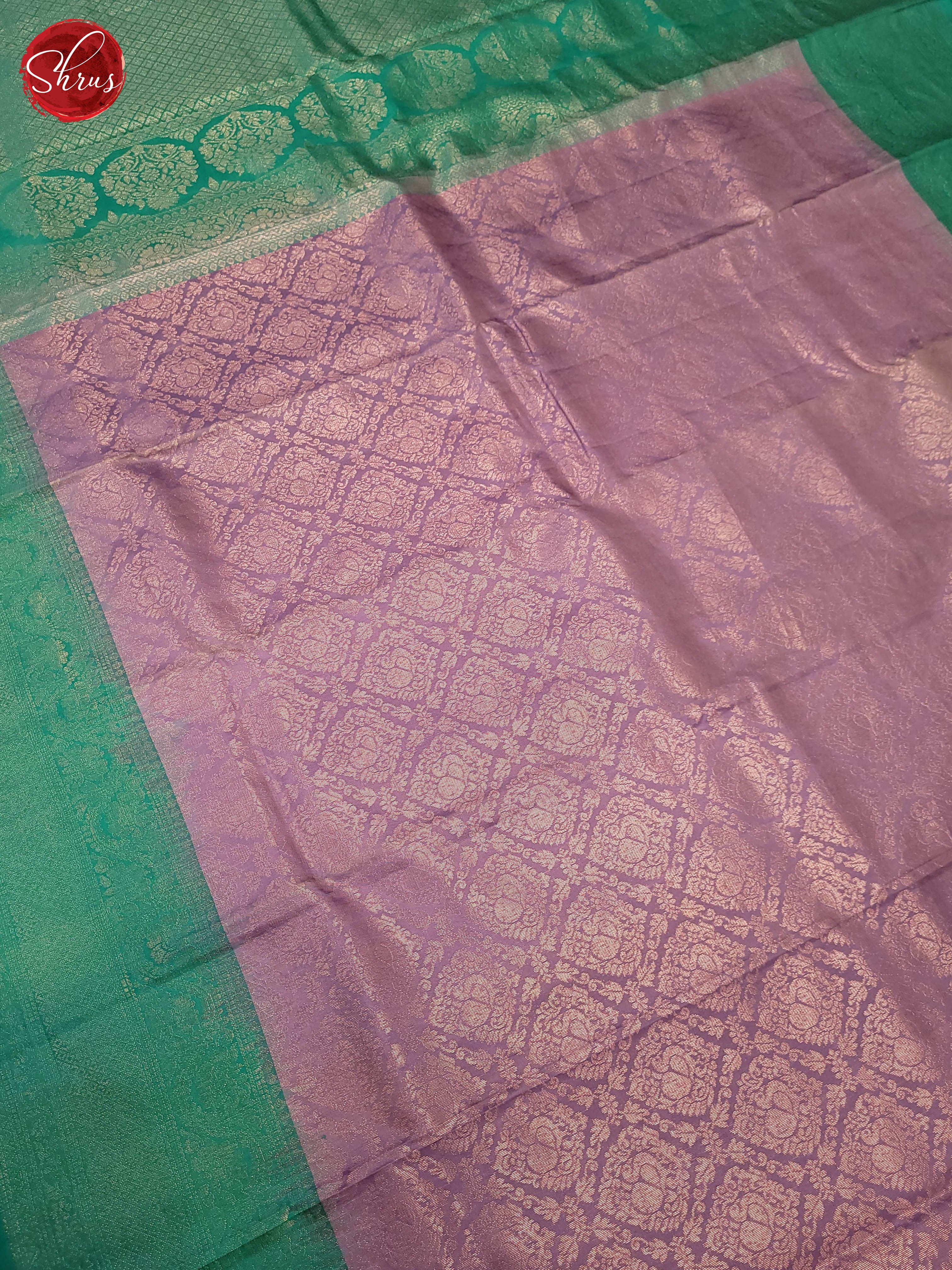 Lavender and Teal Blue-Soft Silk Saree - Shop on ShrusEternity.com