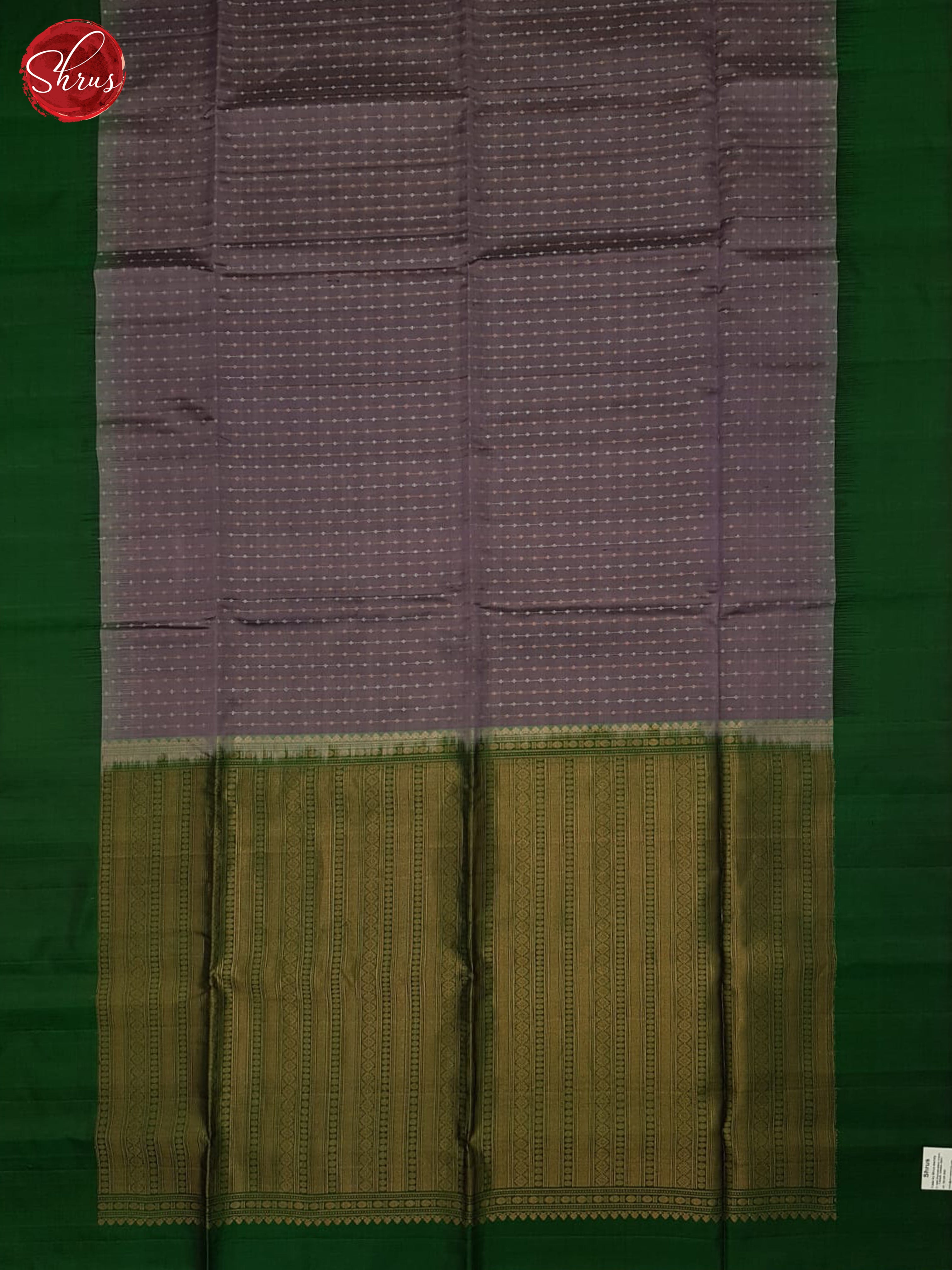 Dusty Lavender And Green-Soft Silk saree - Shop on ShrusEternity.com