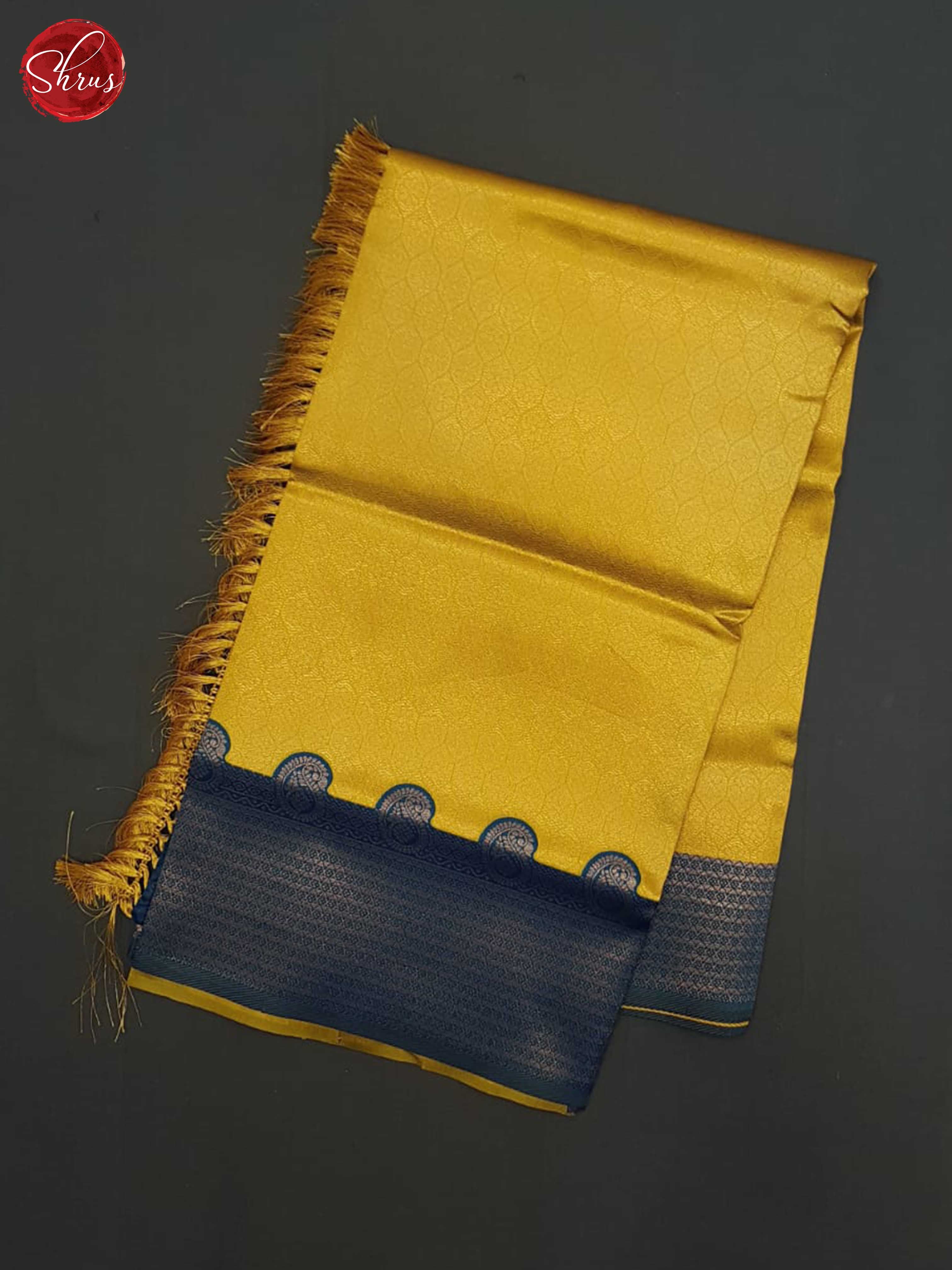 Mustard And Blue-Semi soft silk saree - Shop on ShrusEternity.com