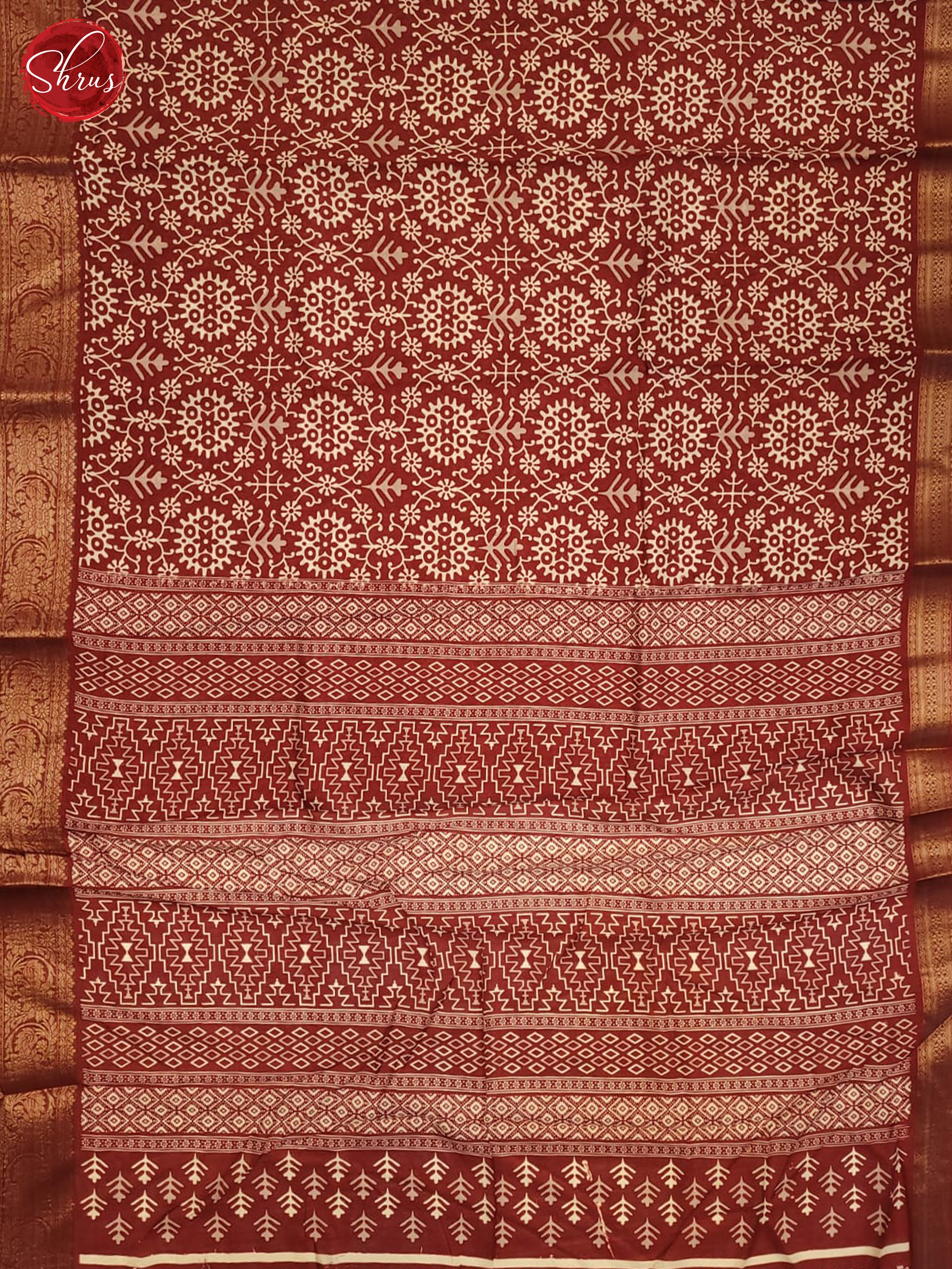 Red(Single Tone)- Semi Crepe Saree - Shop on ShrusEternity.com