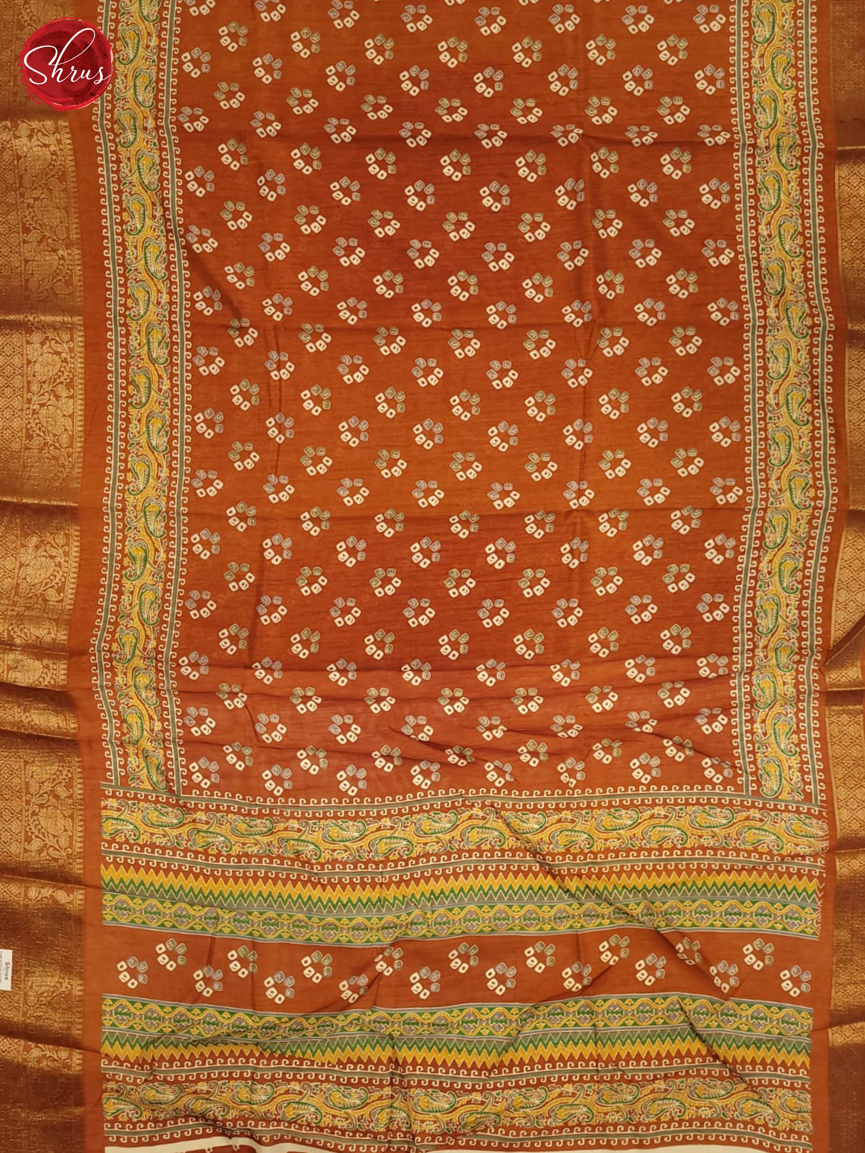 Orange(Single Tone) - Semi Crepe Saree - Shop on ShrusEternity.com