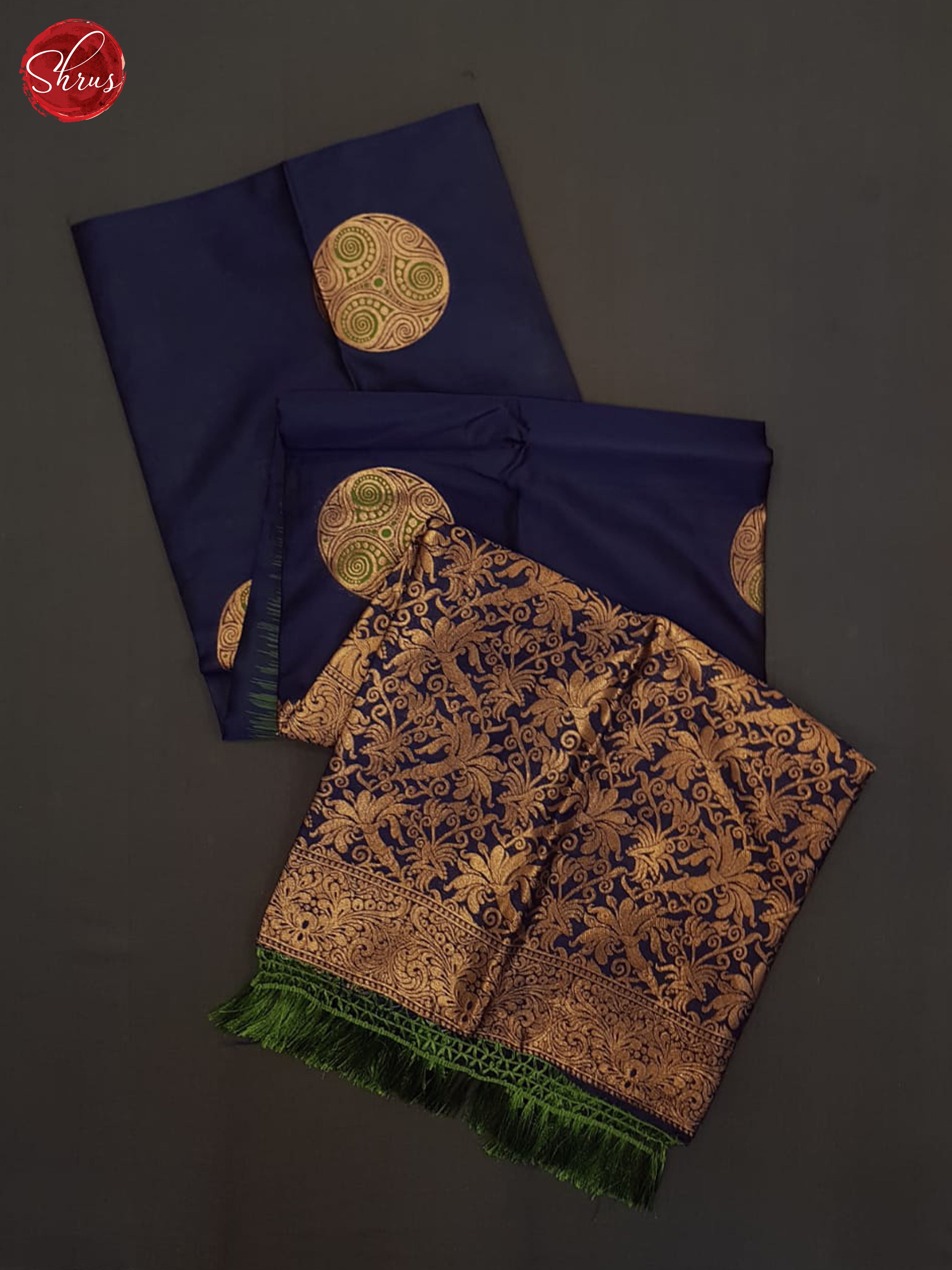 Green And Blue-Semi soft silk saree - Shop on ShrusEternity.com