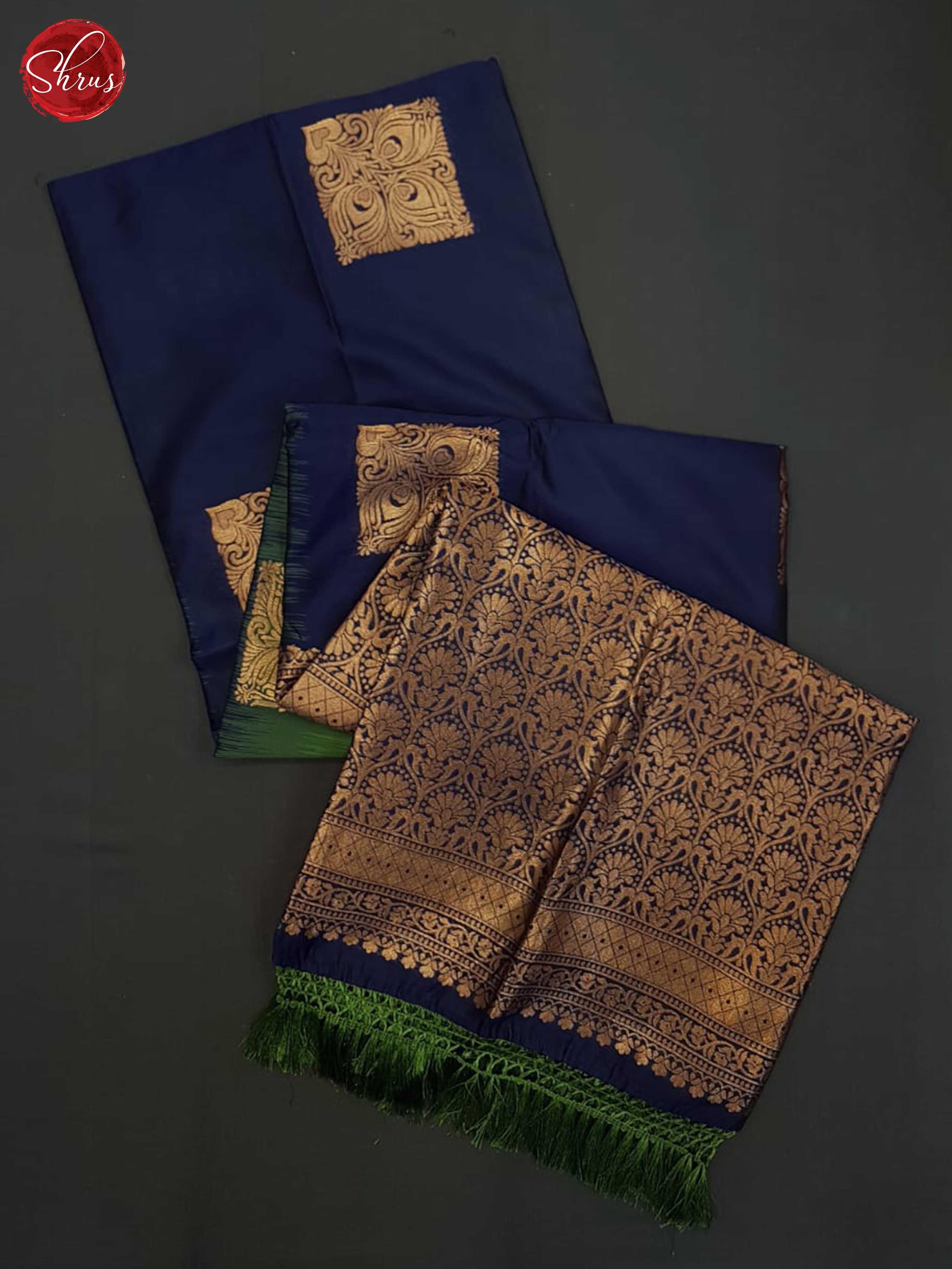 Blue And Green-Semi Soft silk saree - Shop on ShrusEternity.com