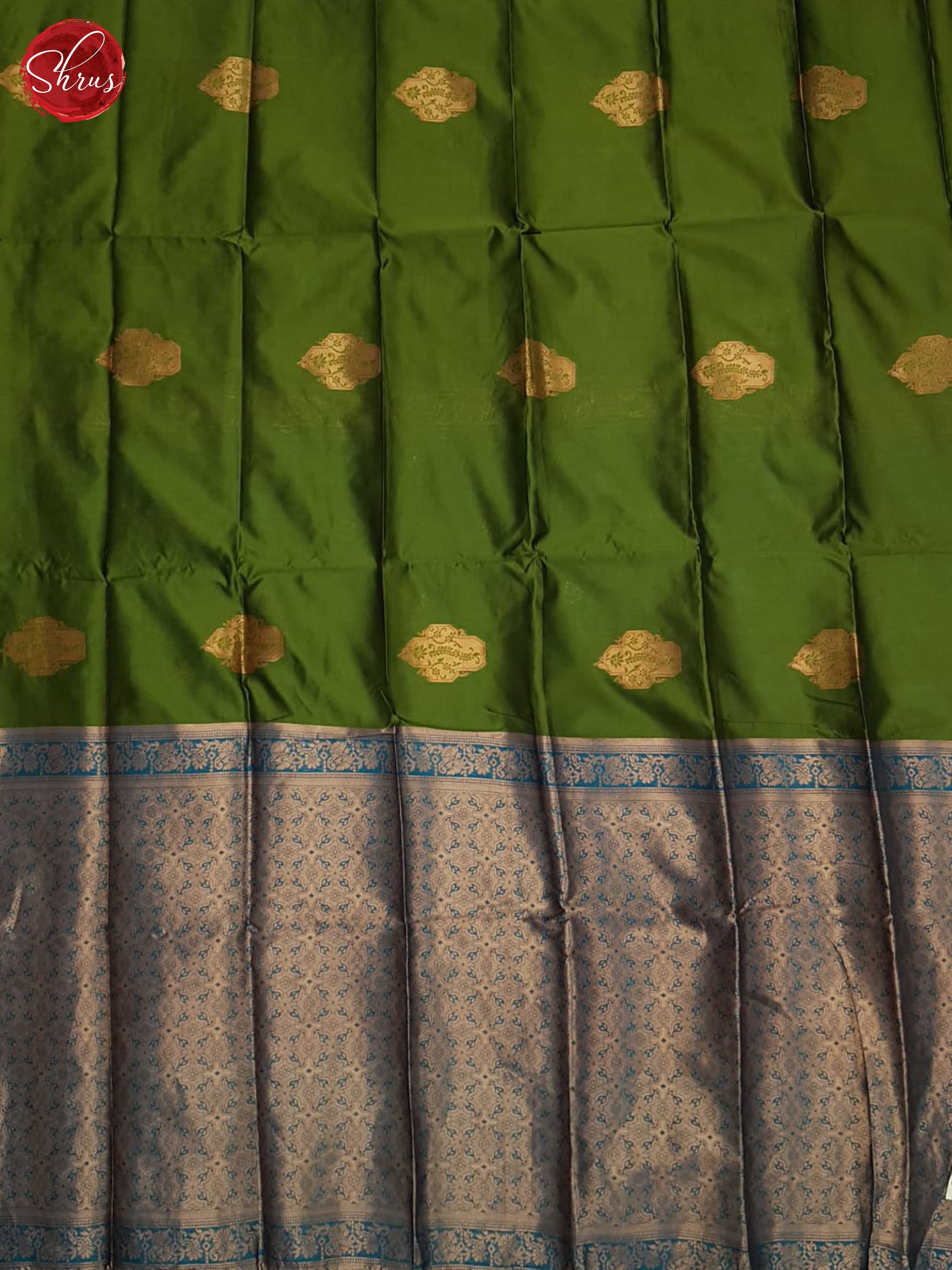 Green And Blue-Semi soft silk saree - Shop on ShrusEternity.com