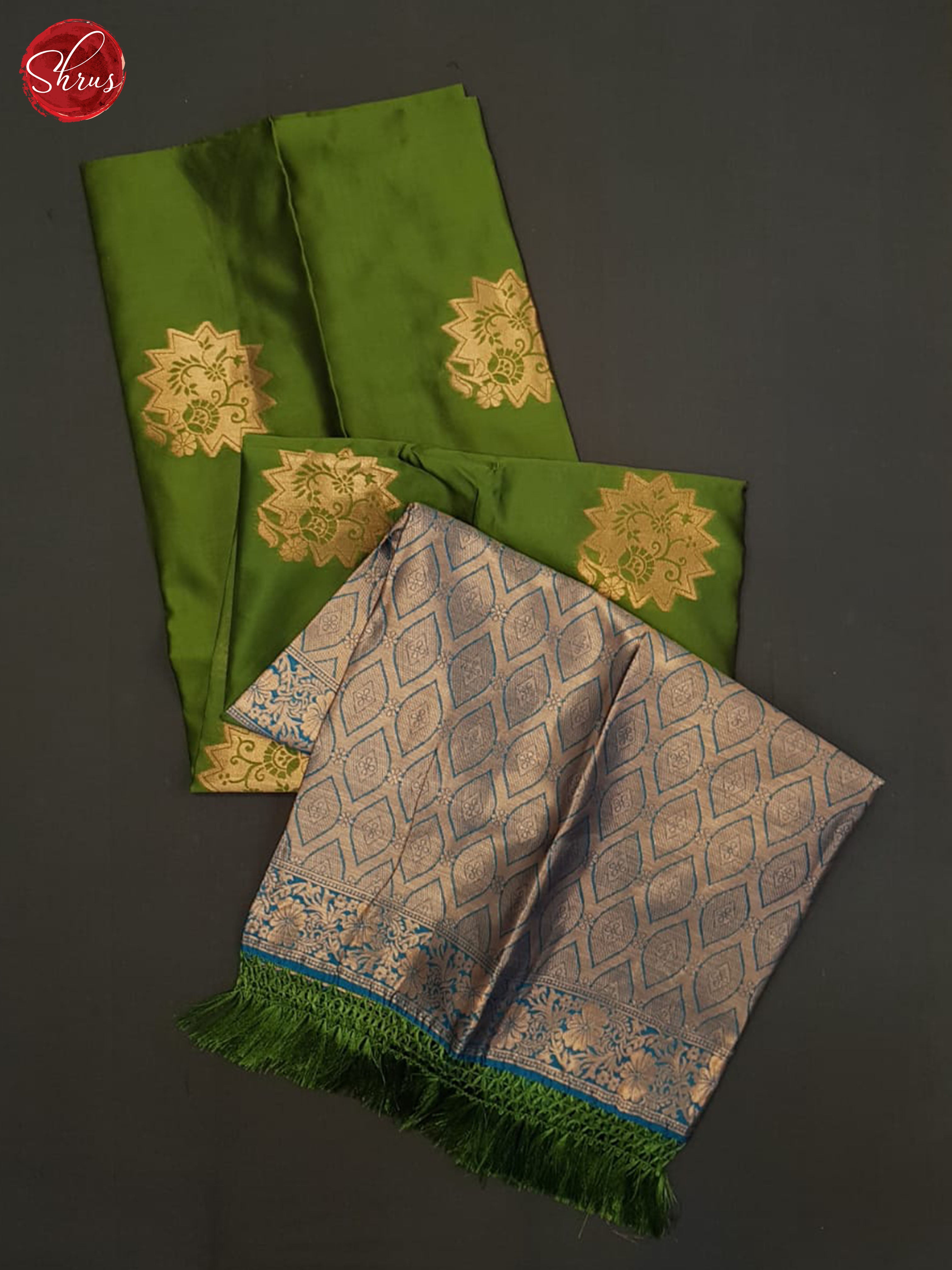 Green And Blue-Semi soft silk saree - Shop on ShrusEternity.com